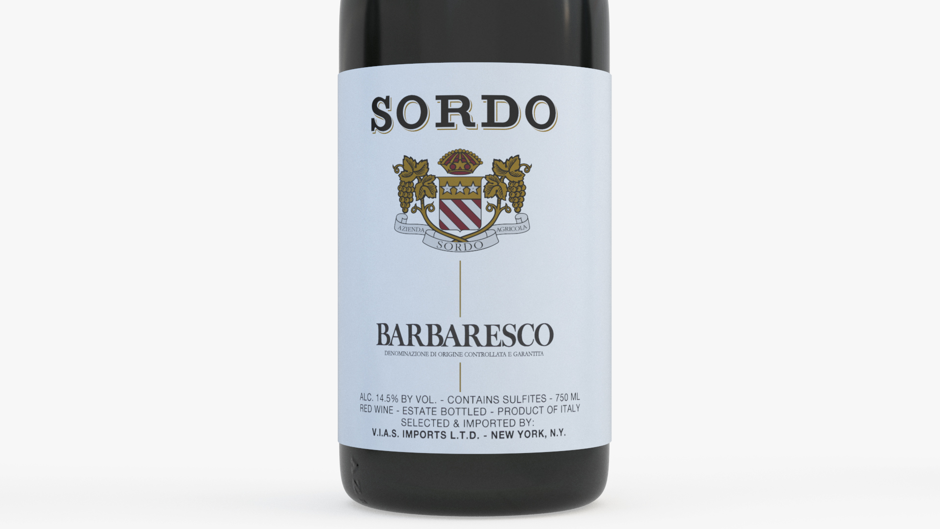 3D Sordo Barbaresco Bottle model