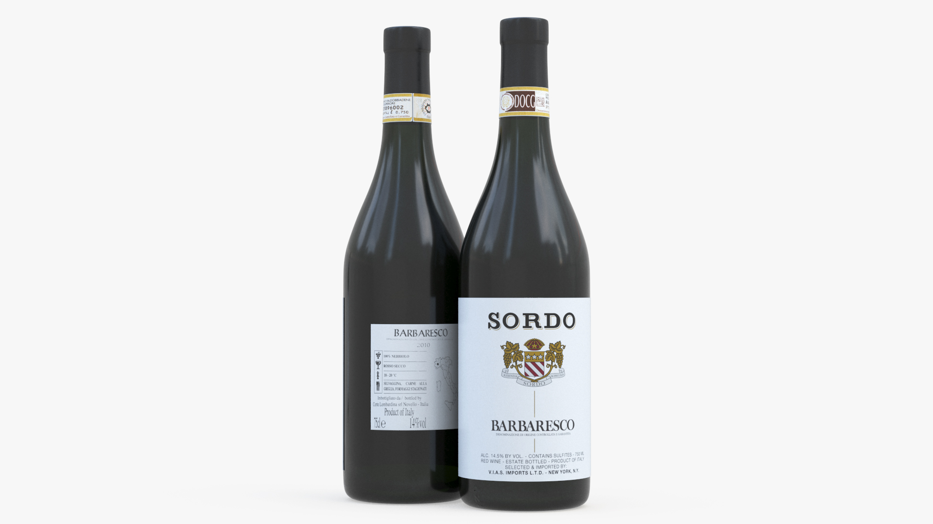 3D Sordo Barbaresco Bottle model