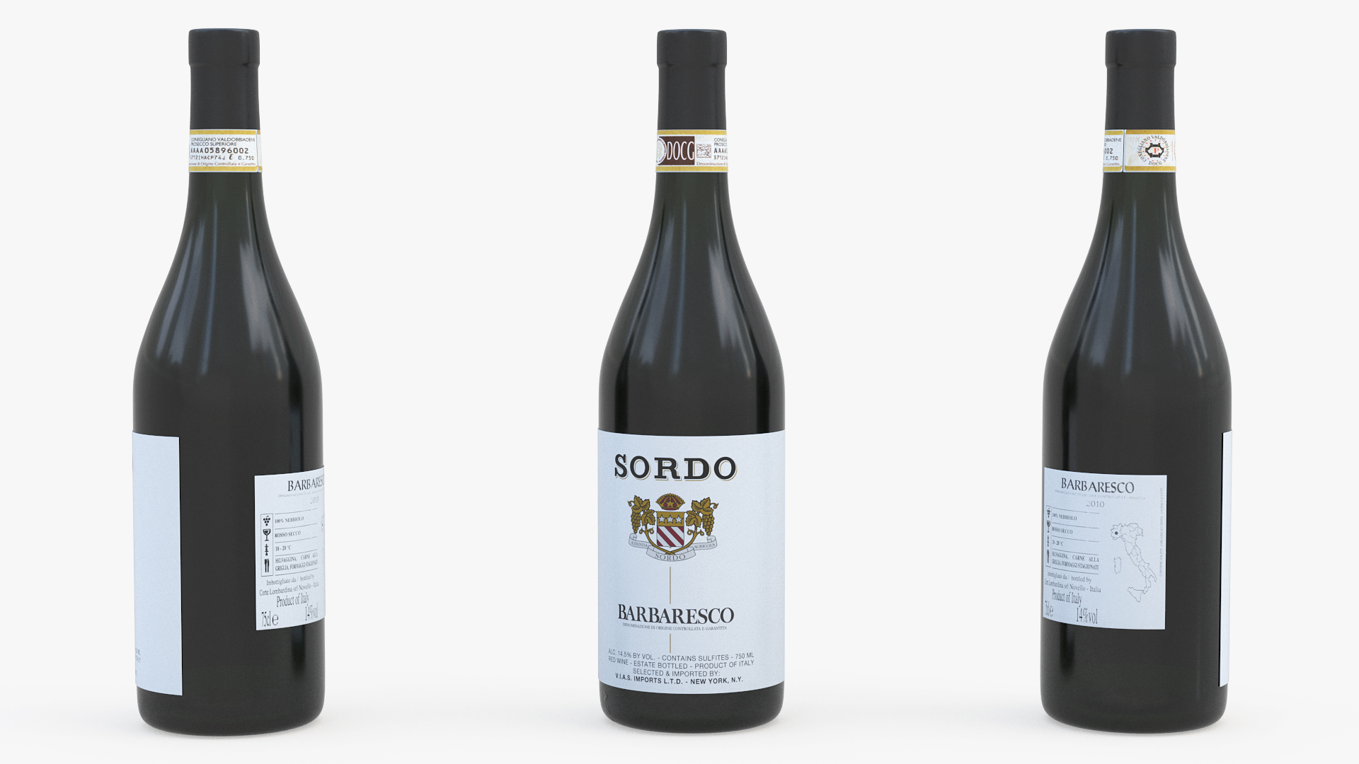 3D Sordo Barbaresco Bottle model