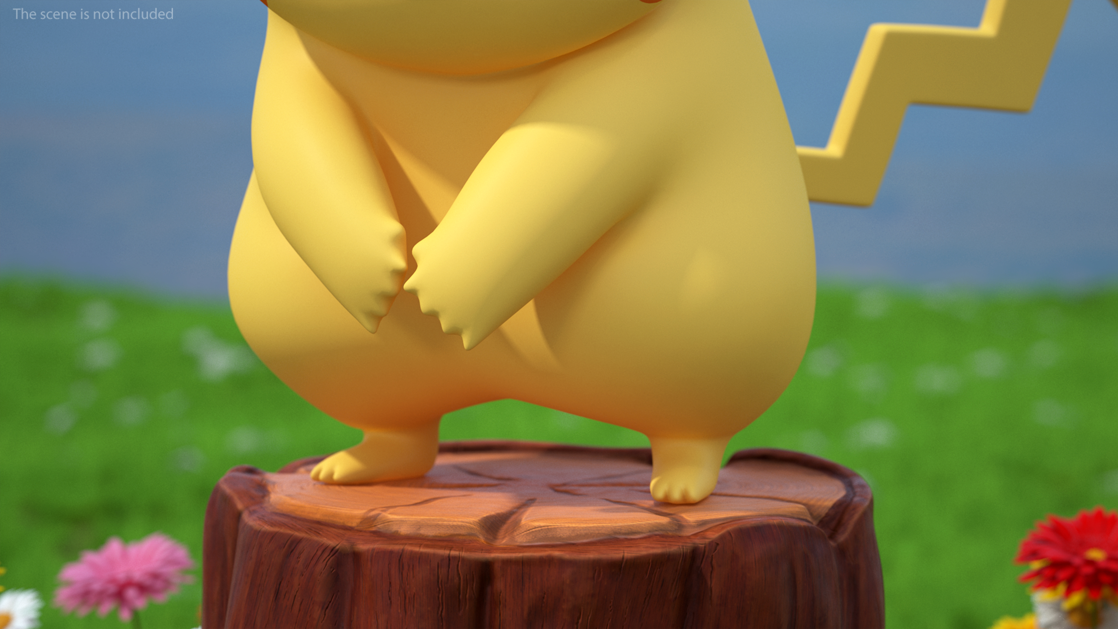 3D Sad Pikachu Character