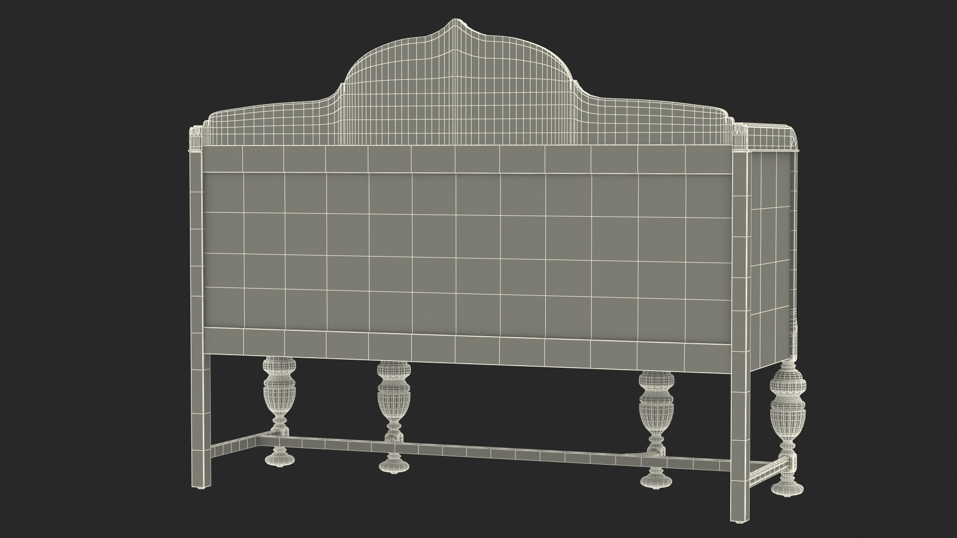 3D Art Deco Sideboard model