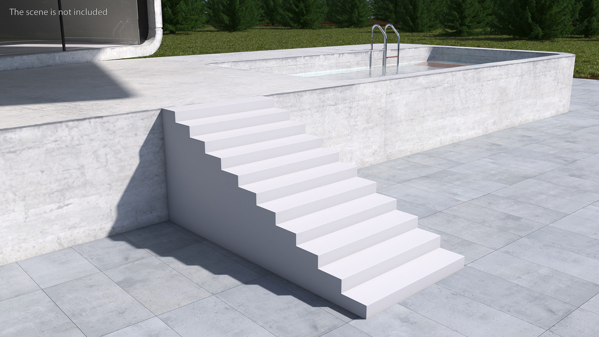 3D model Architectural White Stair