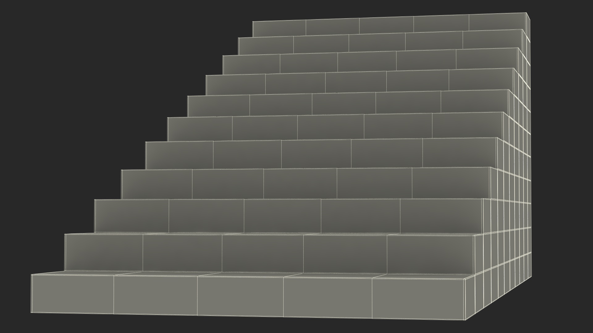 3D model Architectural White Stair