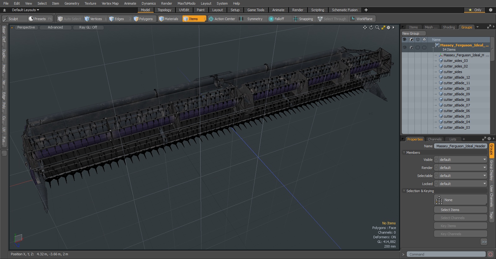 3D Massey Ferguson Ideal Header model