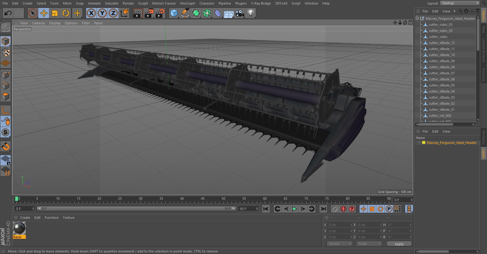 3D Massey Ferguson Ideal Header model