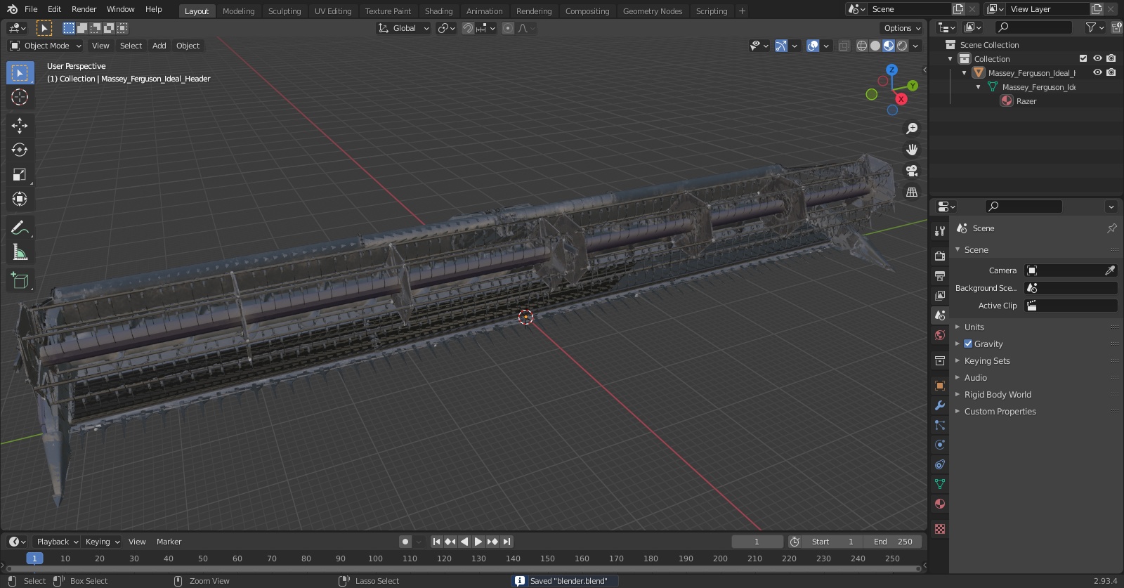 3D Massey Ferguson Ideal Header model