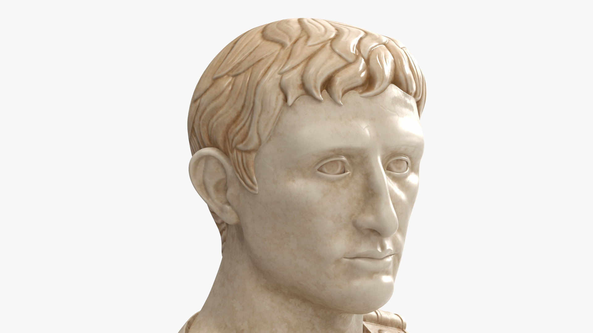 Bust Roman Emperor Caesar Augustus 3D model