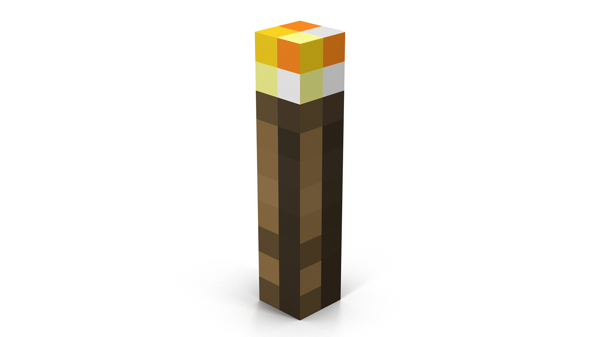 3D Minecraft Torch Light