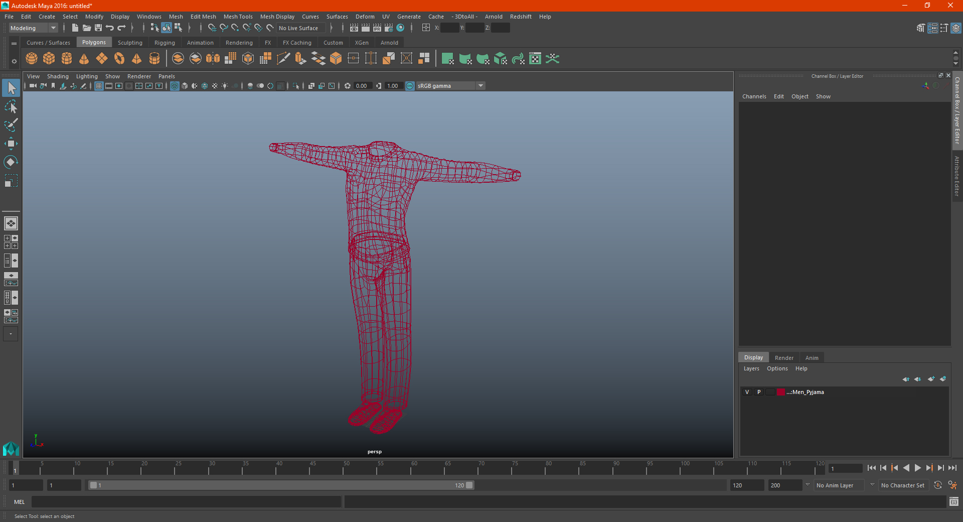 3D model Men Pyjama