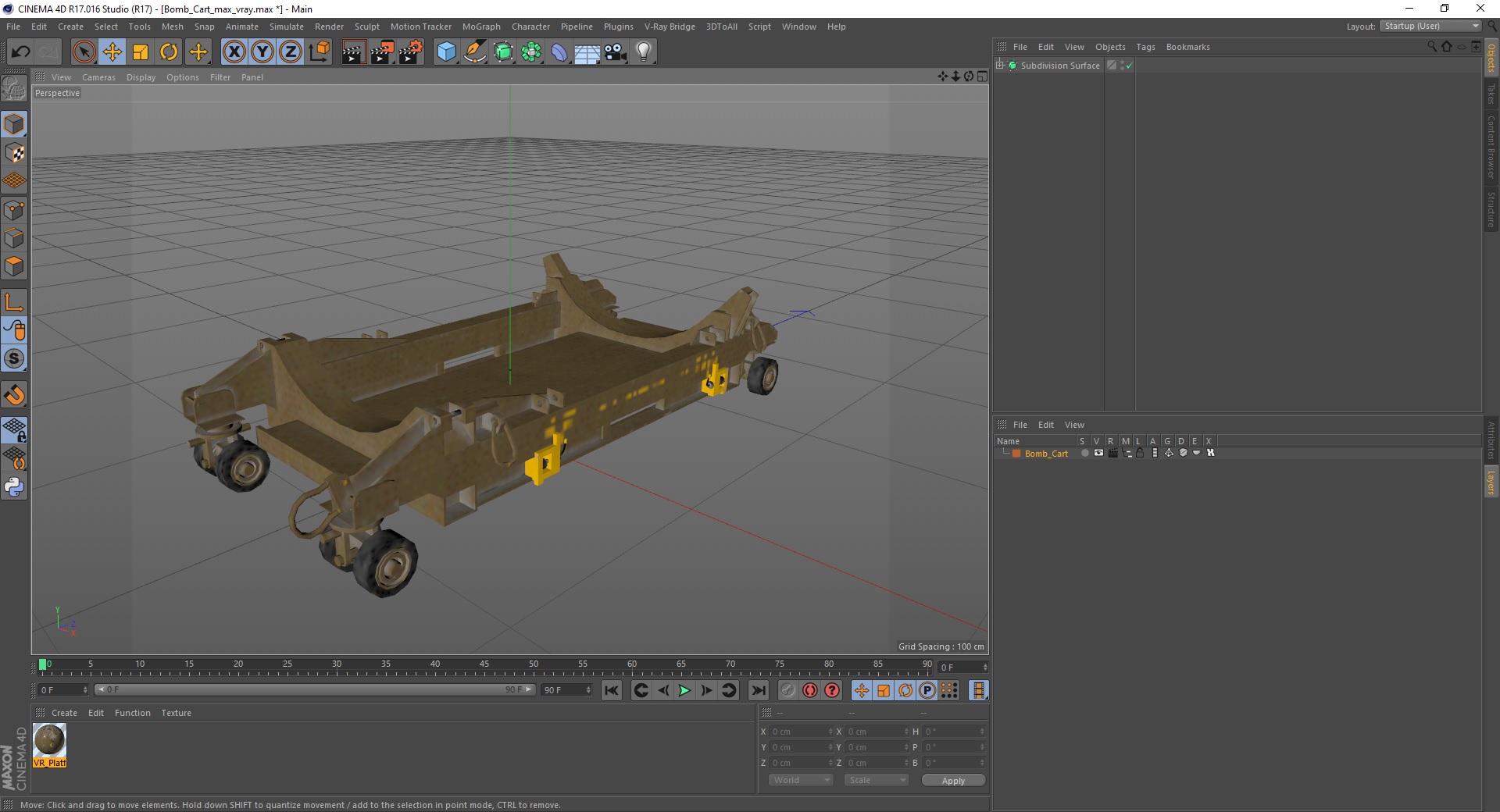 Bomb Cart 3D model