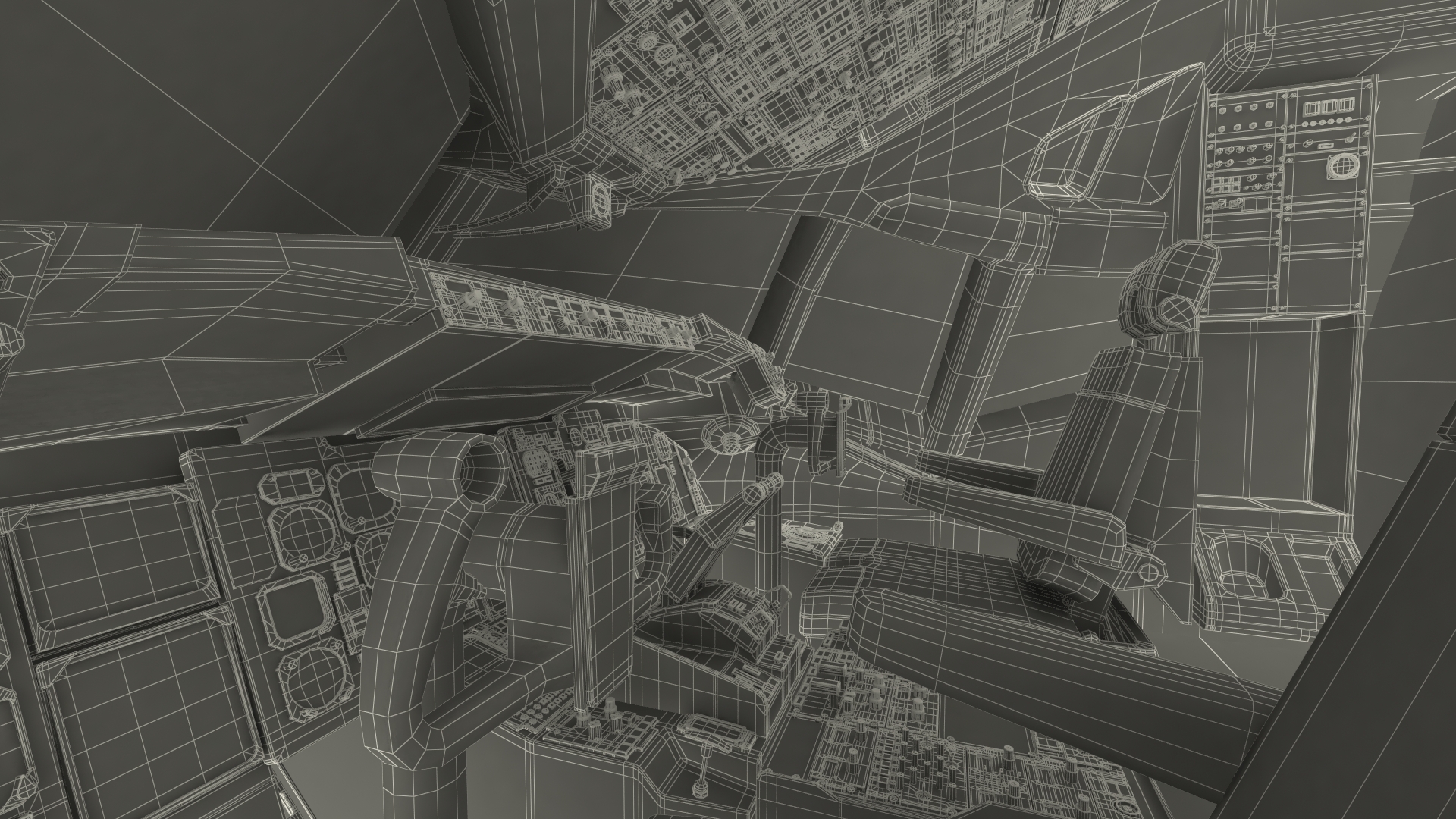 Boeing 757 200 Cockpit 3D