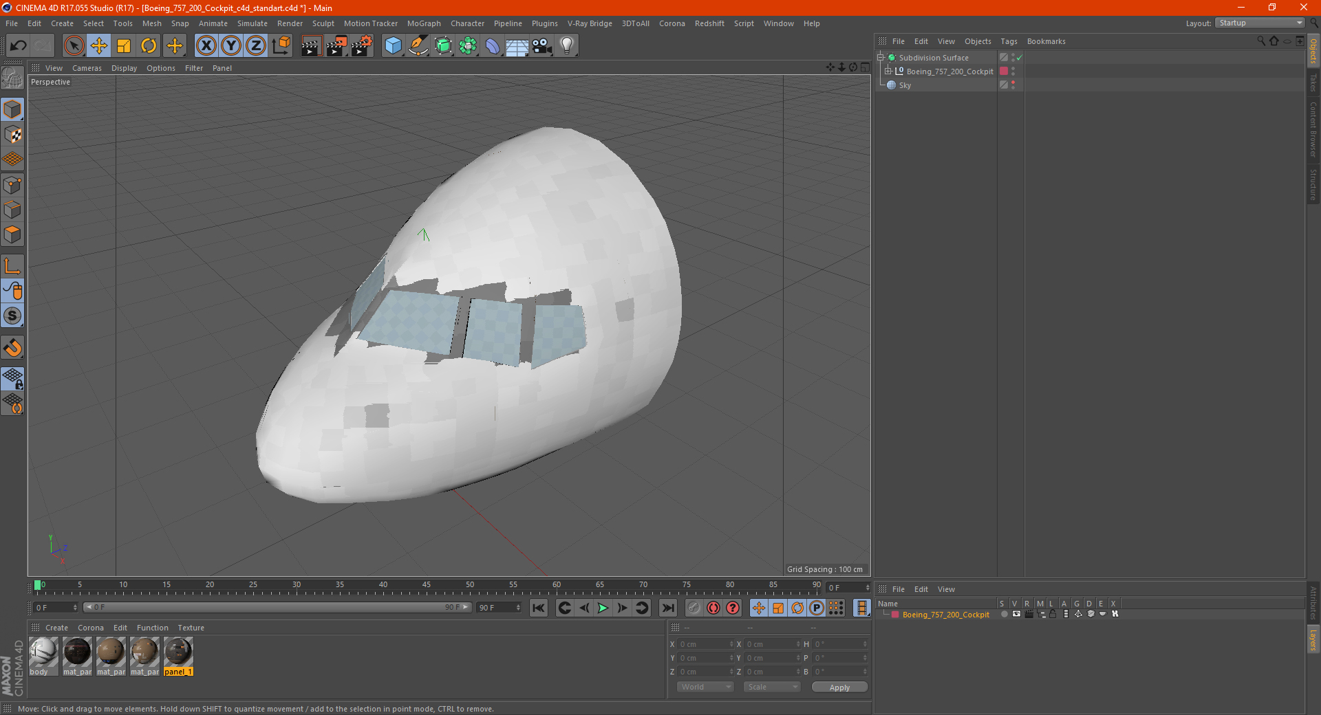 Boeing 757 200 Cockpit 3D