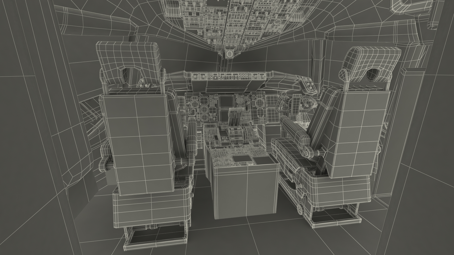 Boeing 757 200 Cockpit 3D