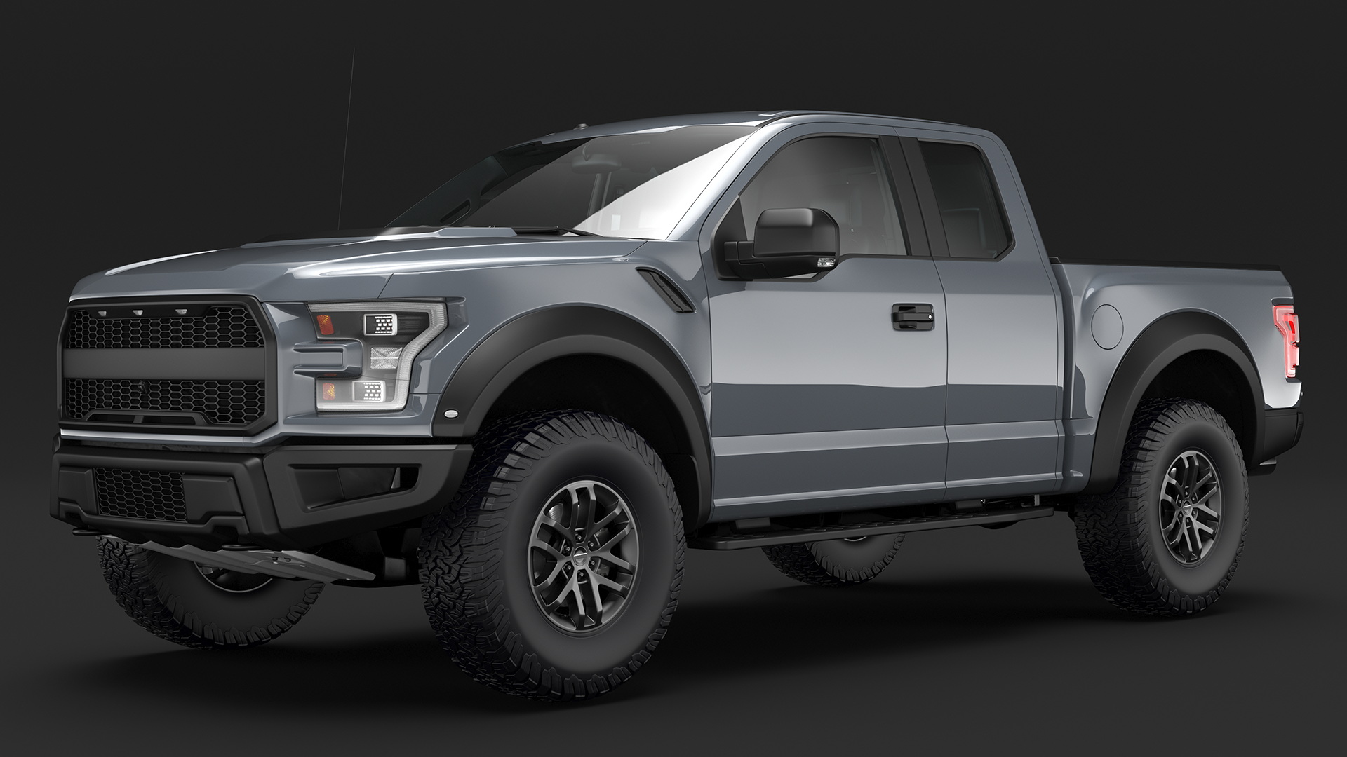 Pickup Truck Grey 3D