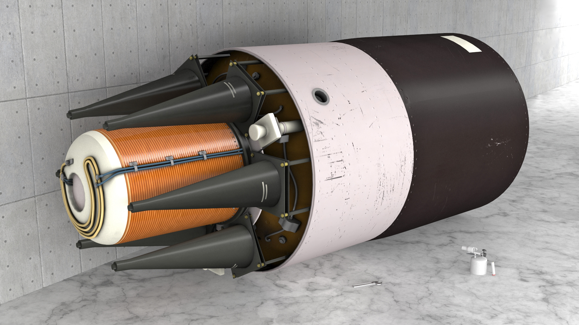 3D Trident II Ballistic Missile Warhead