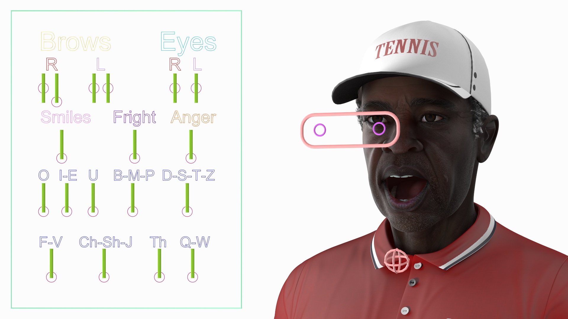 3D model Afro American Grandpa Tennis Style Rigged for Maya