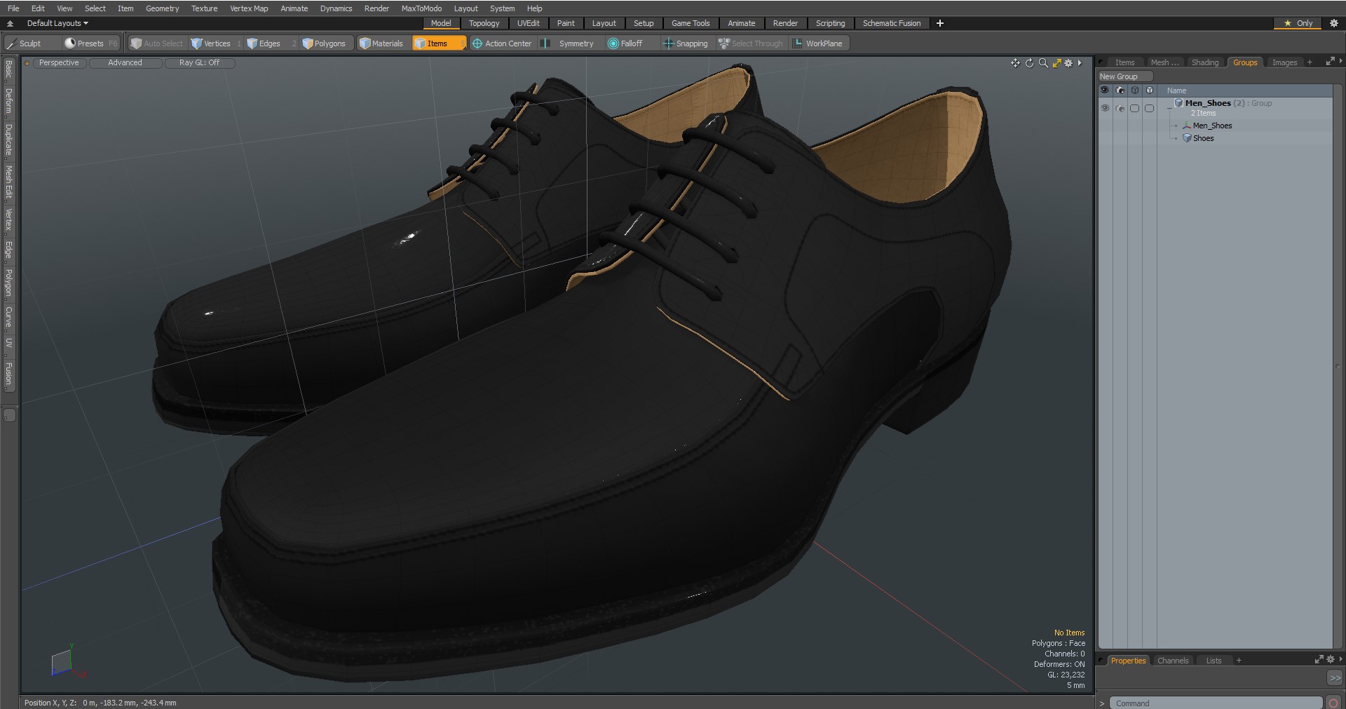 Men Shoes 3D model