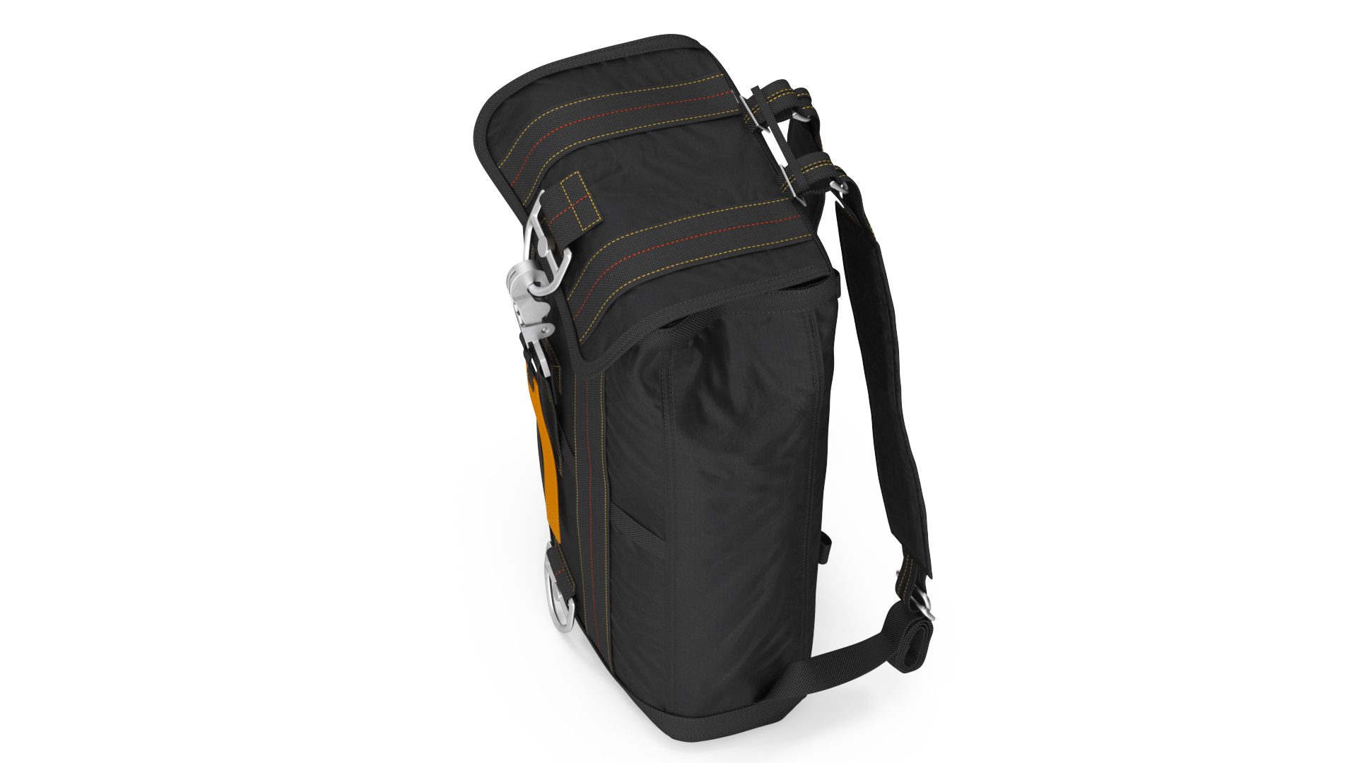 3D Parachute Pack Travel Backpack Black