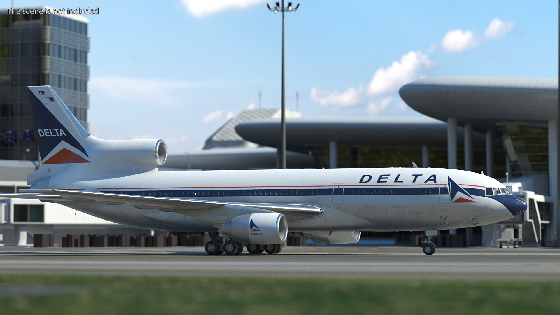 3D model Delta Air Lines Lockheed L1011 TriStar Rigged