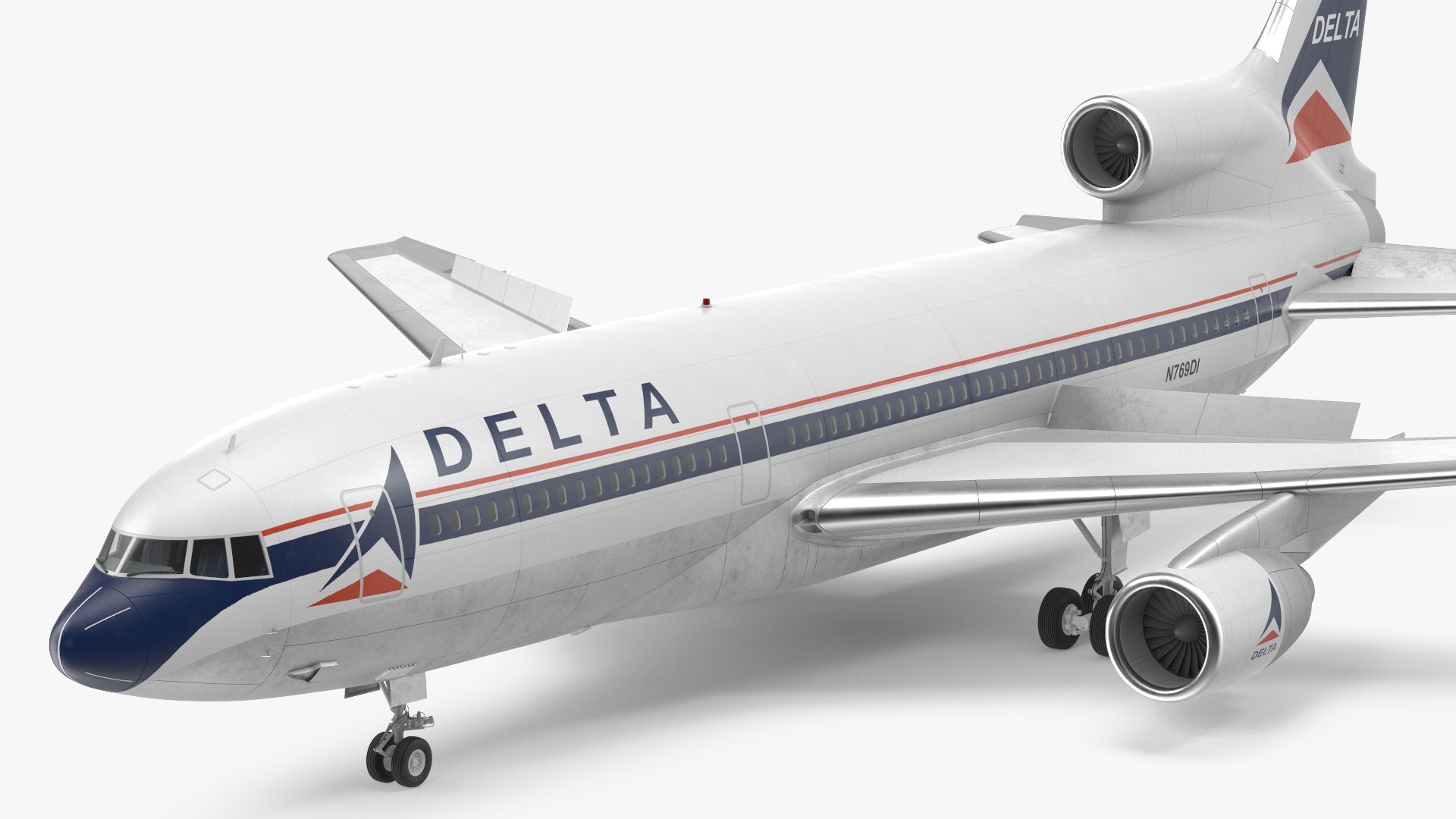 3D model Delta Air Lines Lockheed L1011 TriStar Rigged