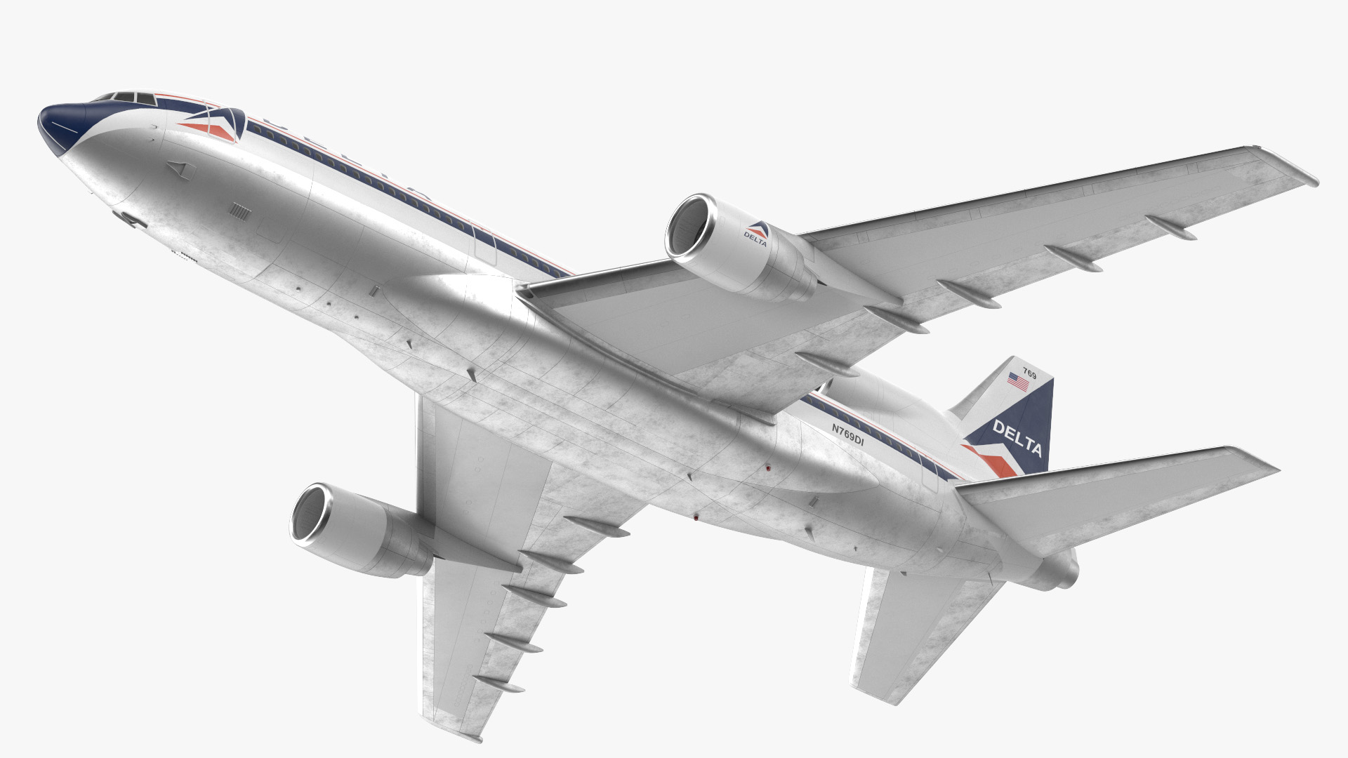 3D model Delta Air Lines Lockheed L1011 TriStar Rigged