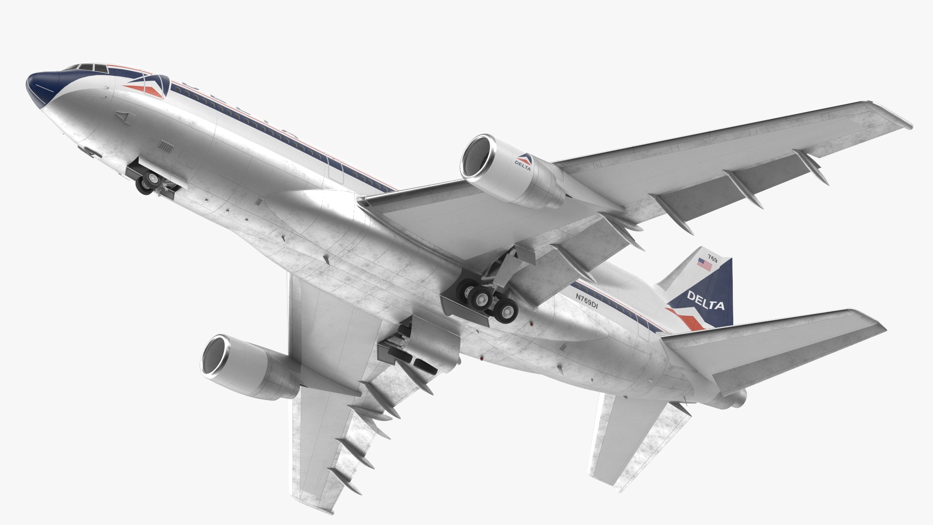 3D model Delta Air Lines Lockheed L1011 TriStar Rigged