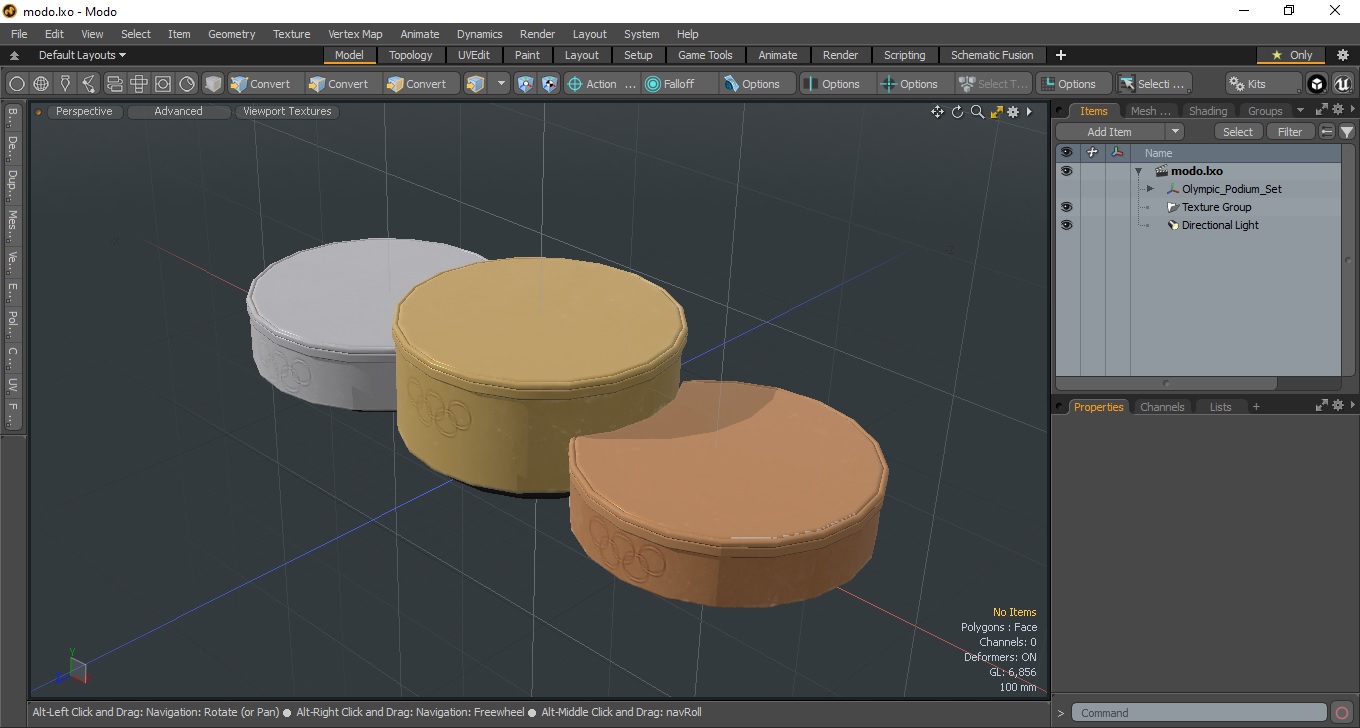 3D Olympic Podium Set model