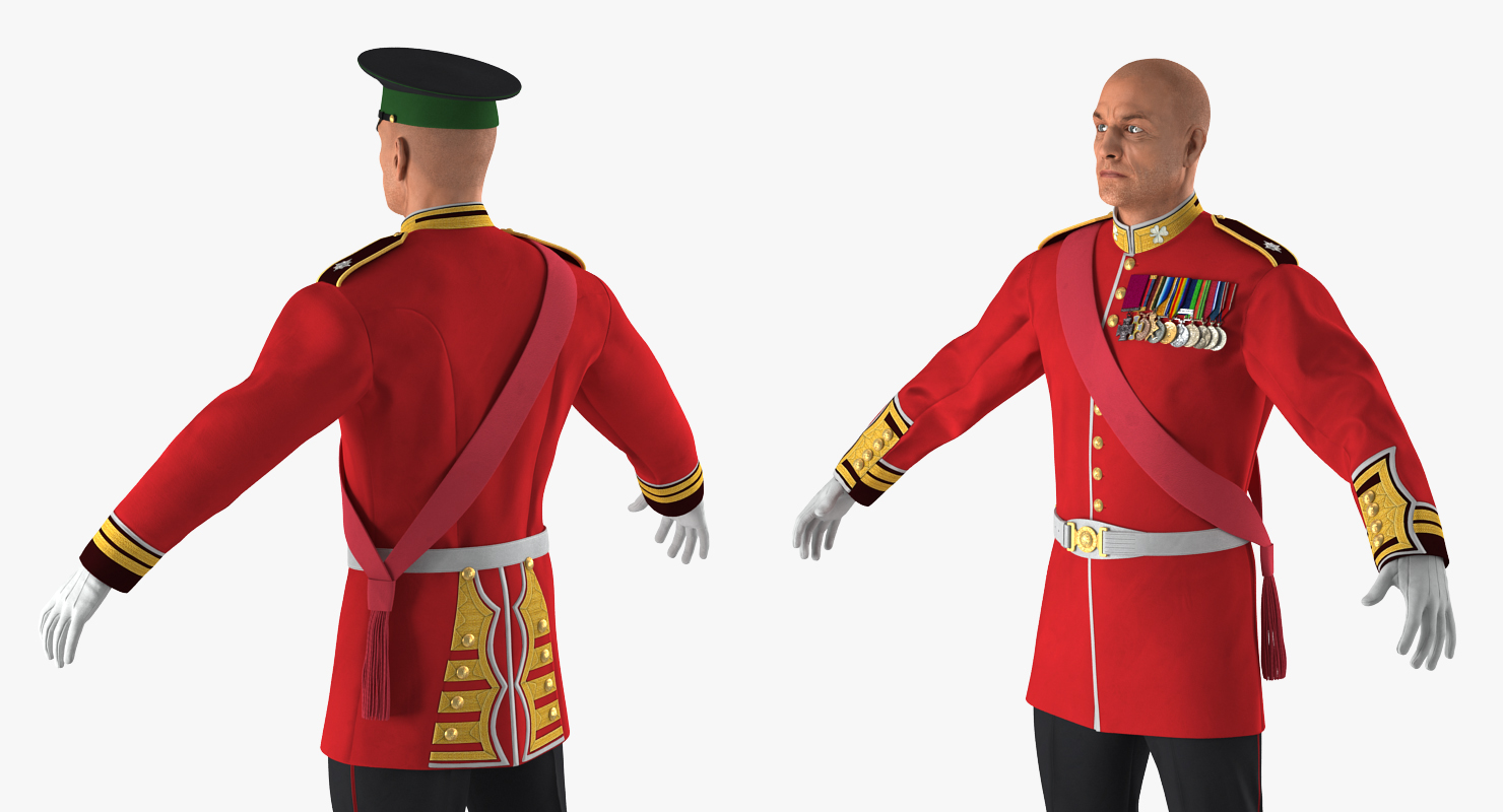 Irish Guard Sergeant Rigged 3D