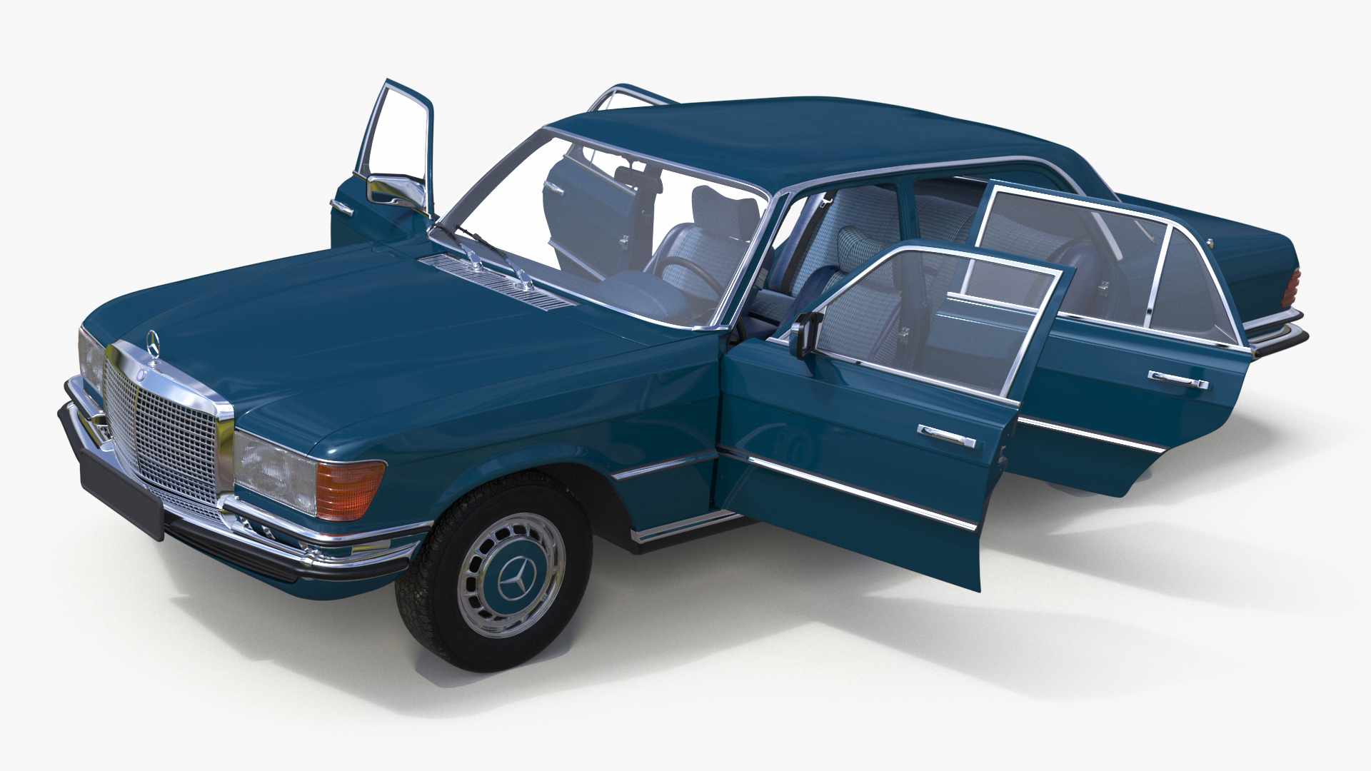 3D model Mercedes Benz 350 SE Blue