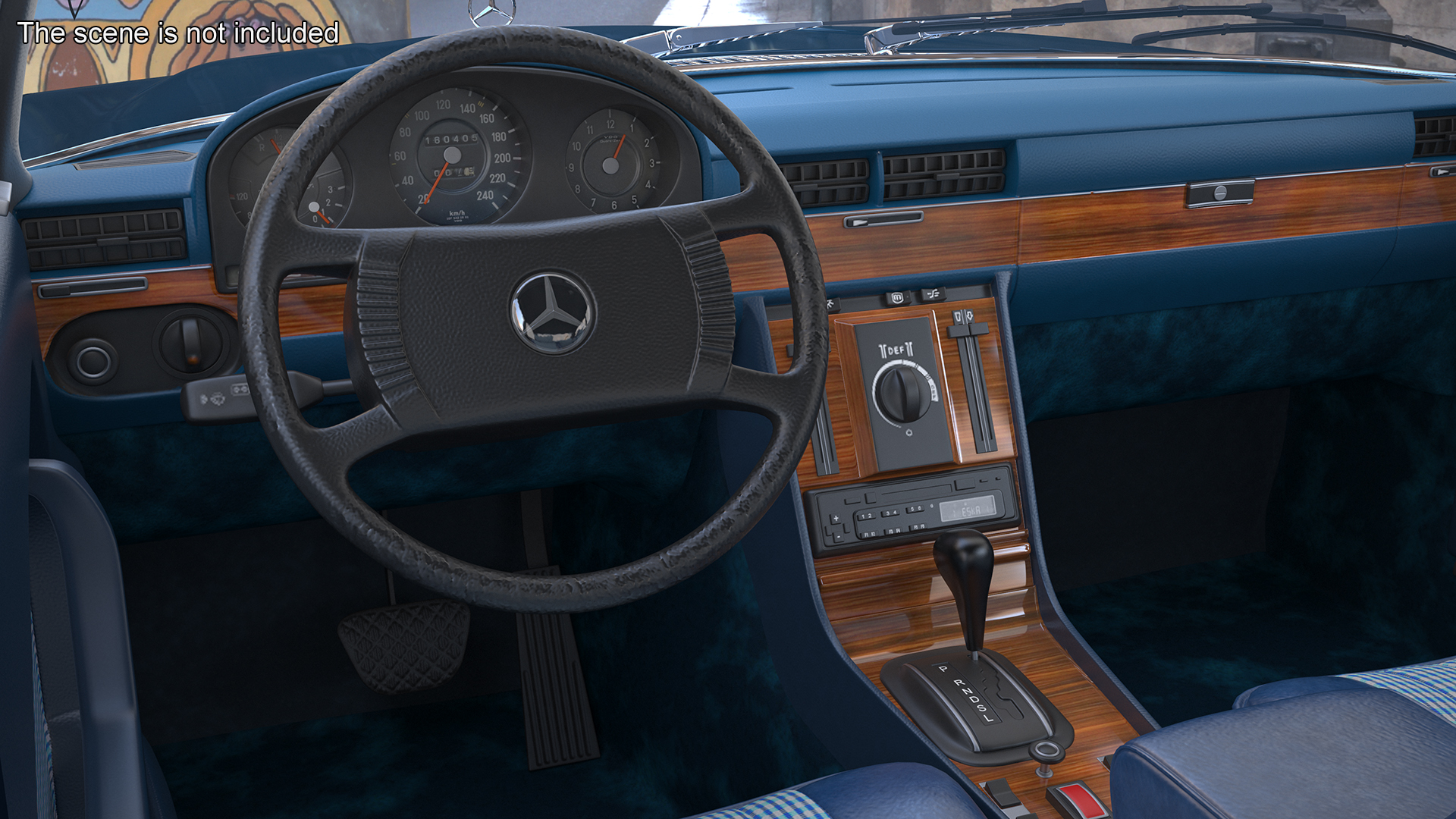 3D model Mercedes Benz 350 SE Blue