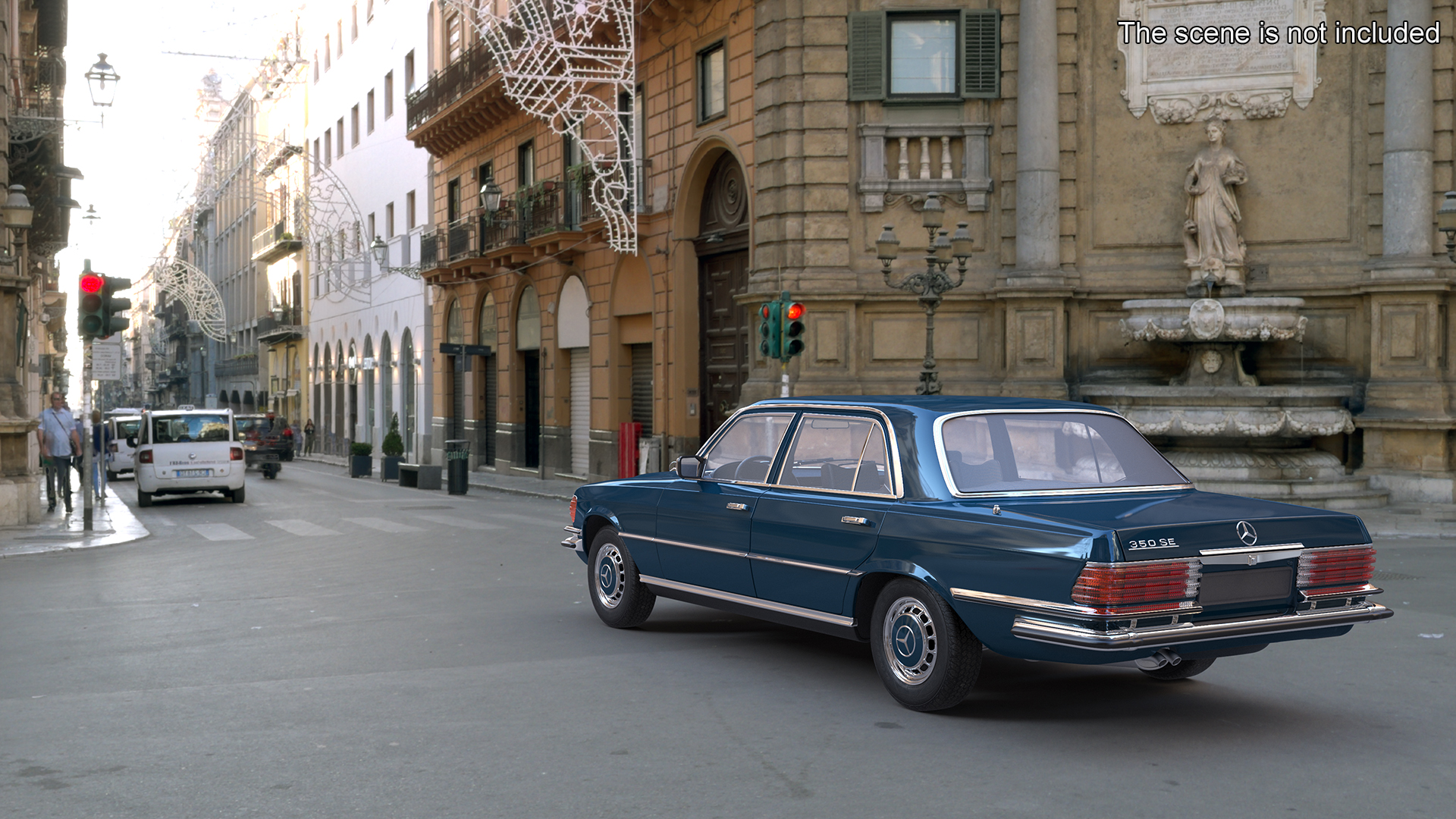 3D model Mercedes Benz 350 SE Blue