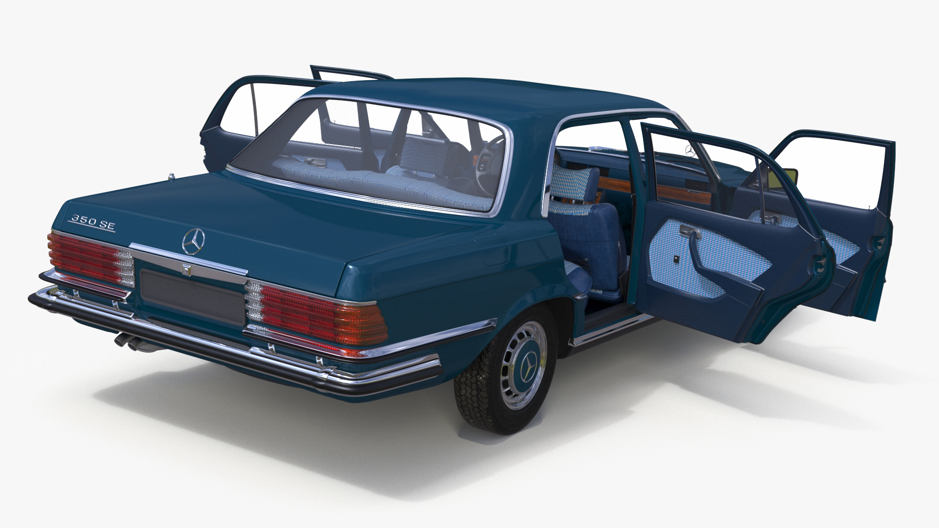 3D model Mercedes Benz 350 SE Blue