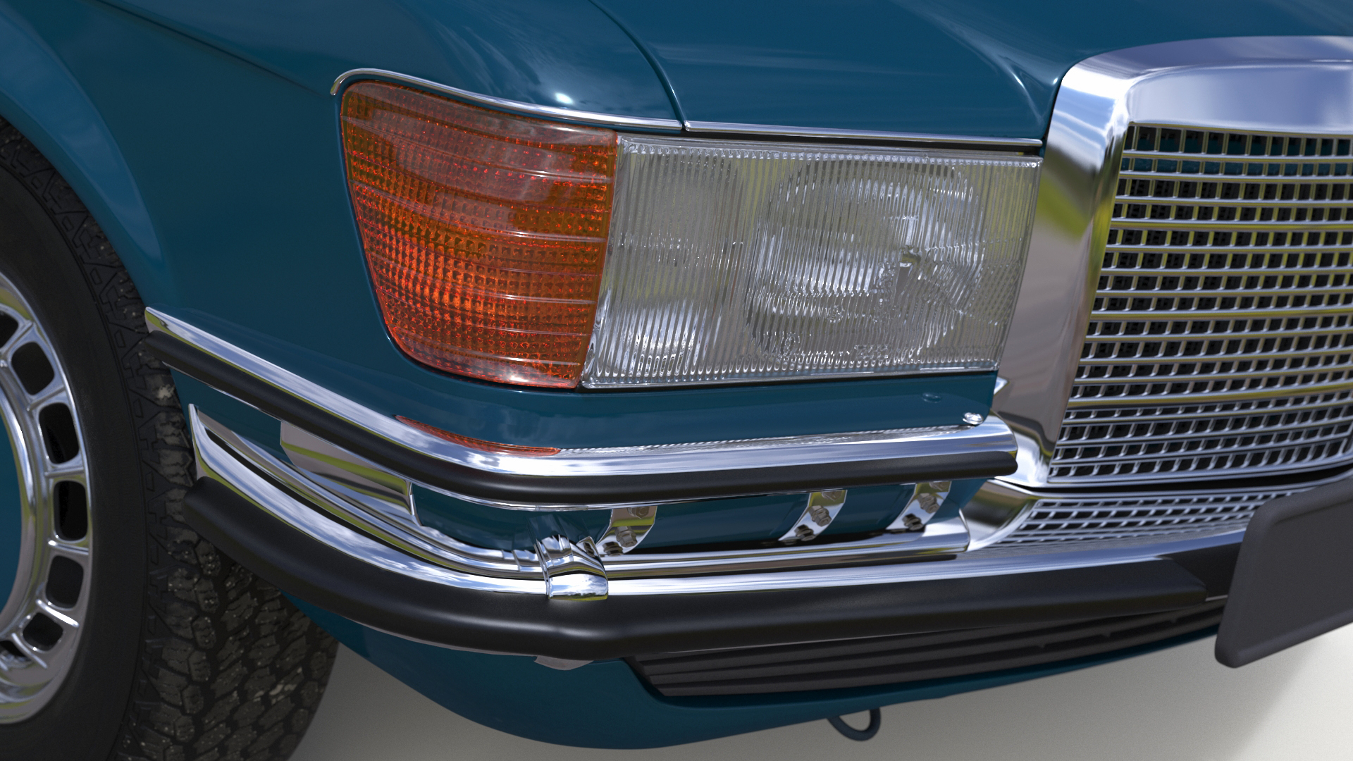 3D model Mercedes Benz 350 SE Blue