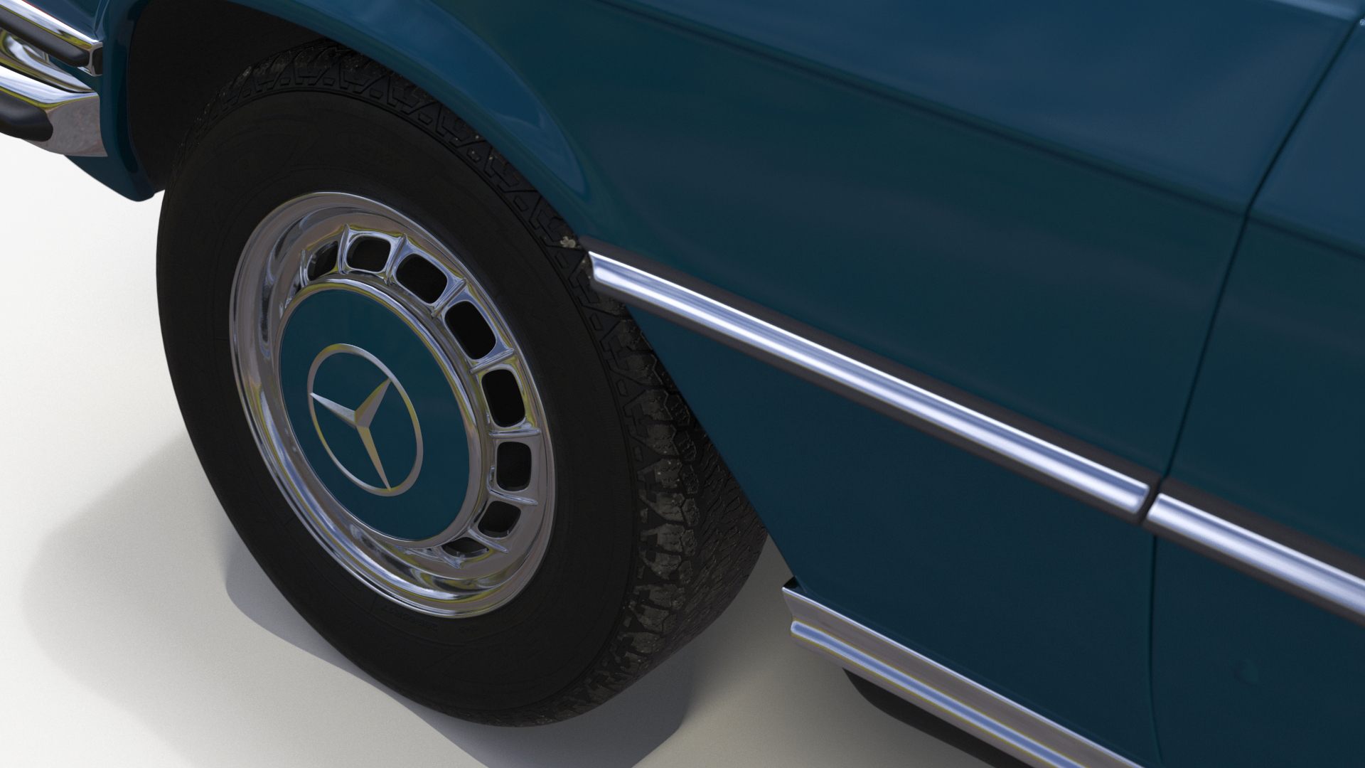 3D model Mercedes Benz 350 SE Blue