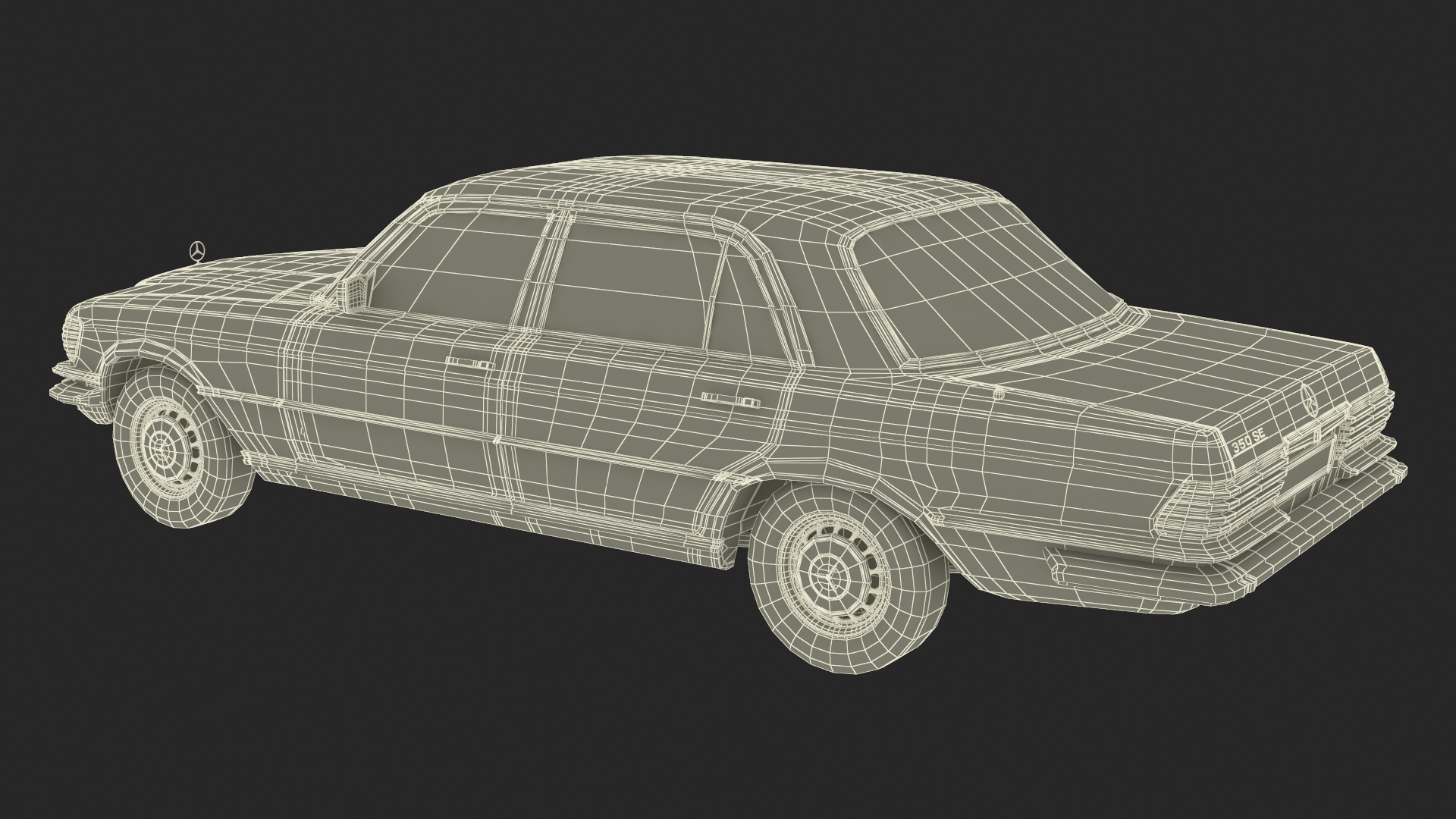 3D model Mercedes Benz 350 SE Blue