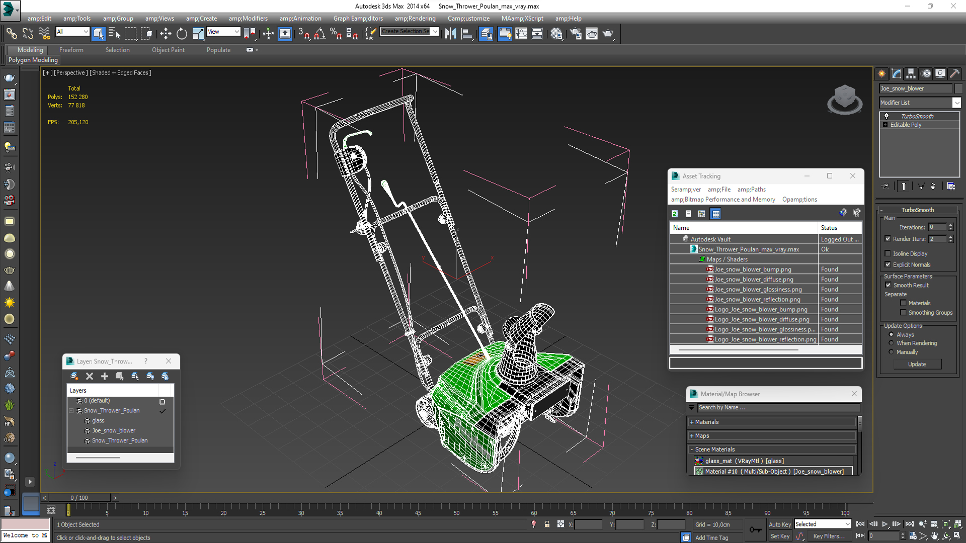 Snow Thrower Poulan 3D model