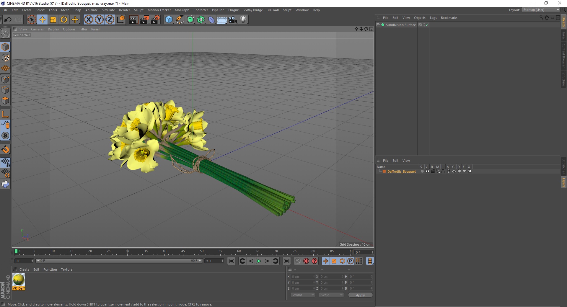 Daffodils Bouquet 3D