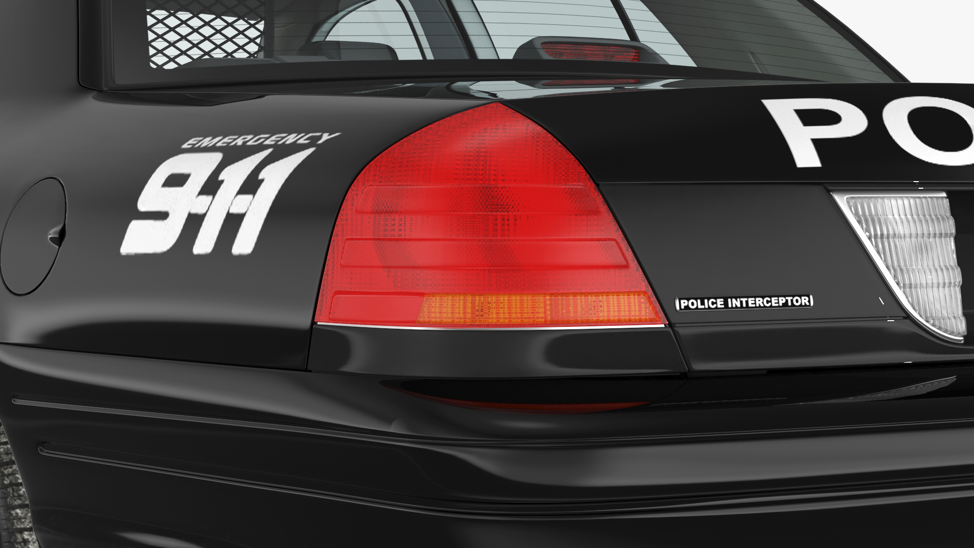 3D model Police Interceptor Sedan Ford Crown Victoria Rigged for Cinema 4D