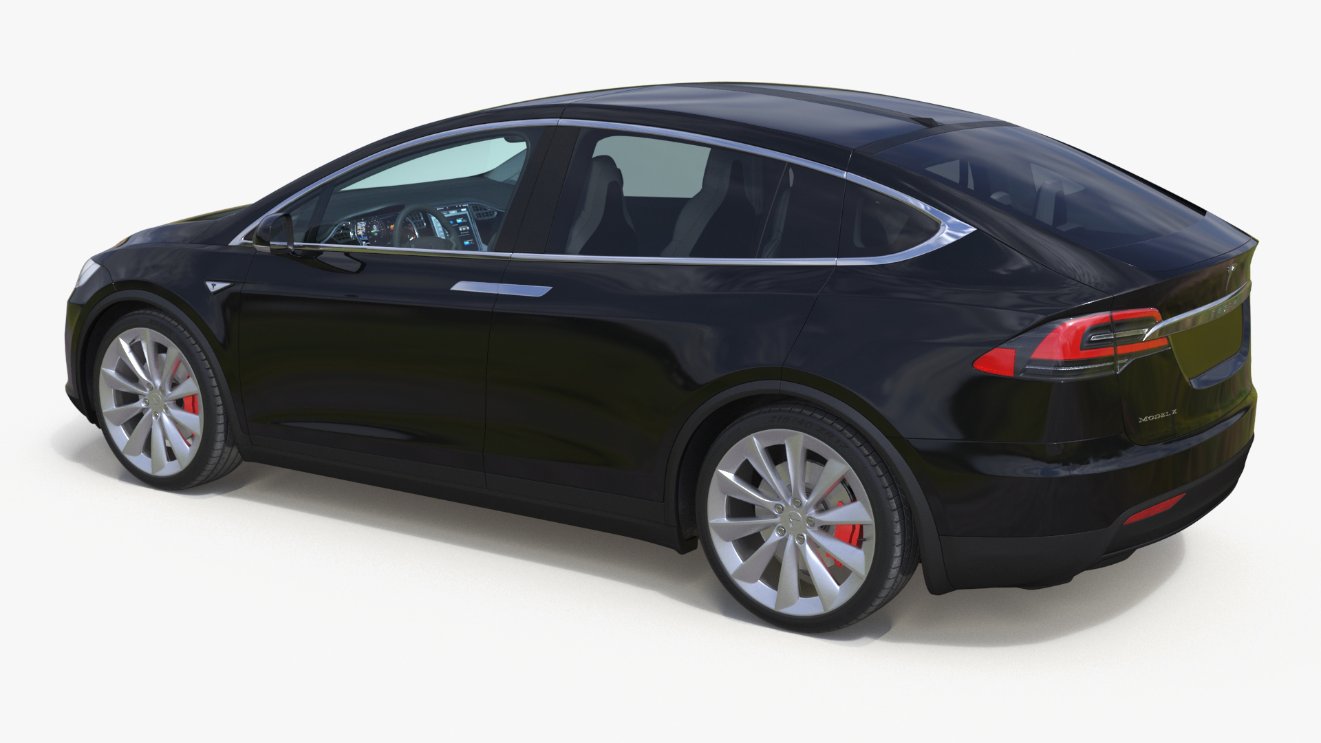 Tesla Model X Electric SUV Simple Interior 3D