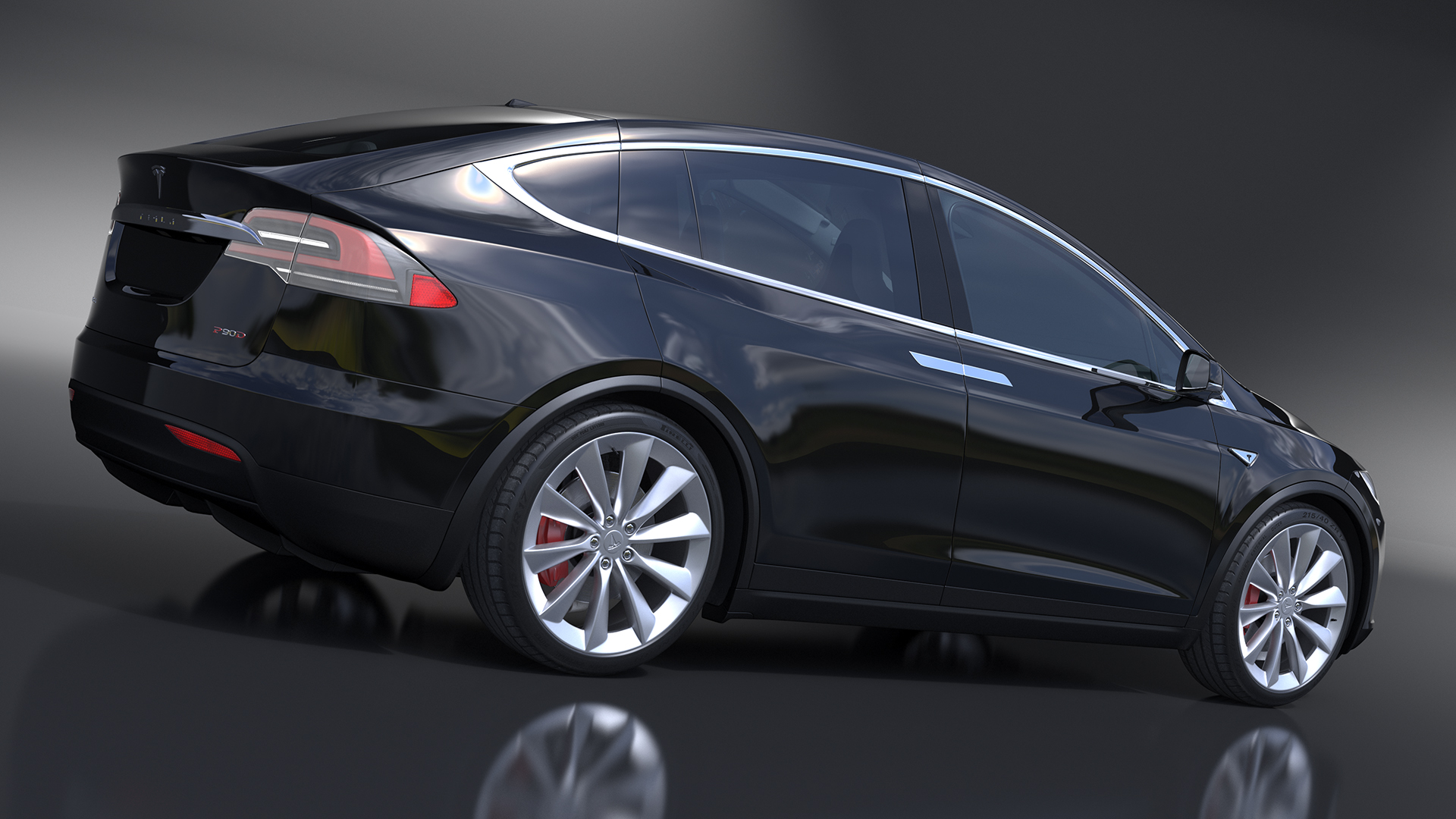 Tesla Model X Electric SUV Simple Interior 3D