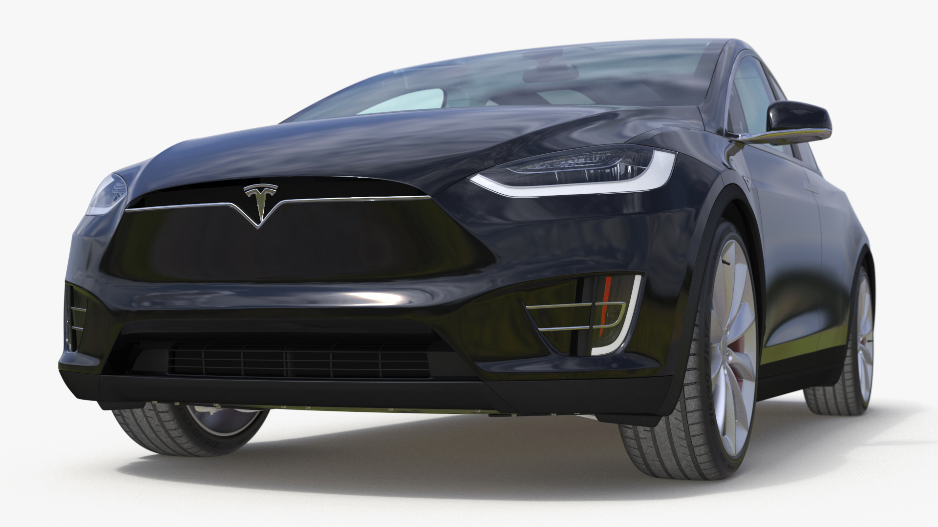 Tesla Model X Electric SUV Simple Interior 3D