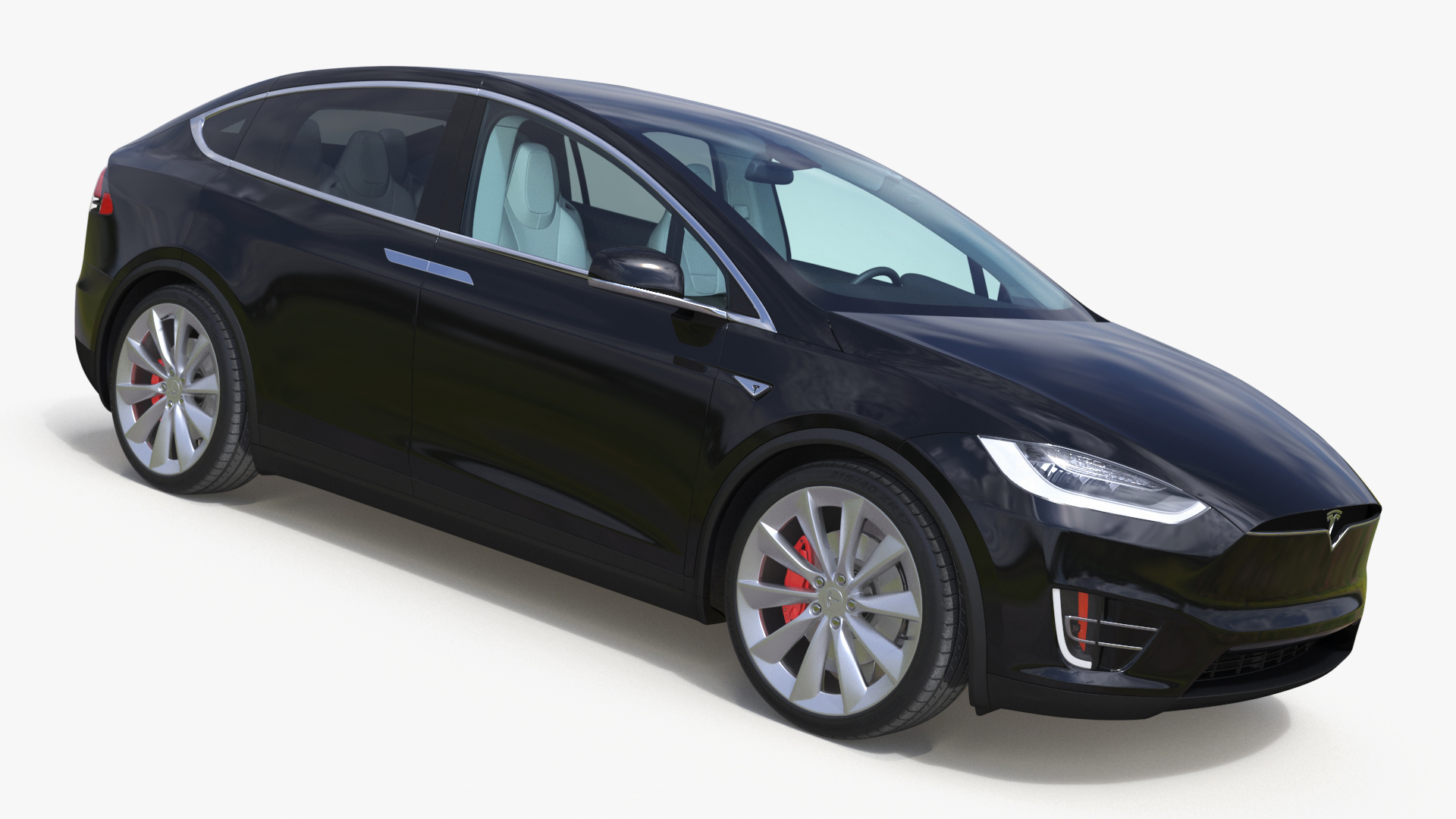 Tesla Model X Electric SUV Simple Interior 3D