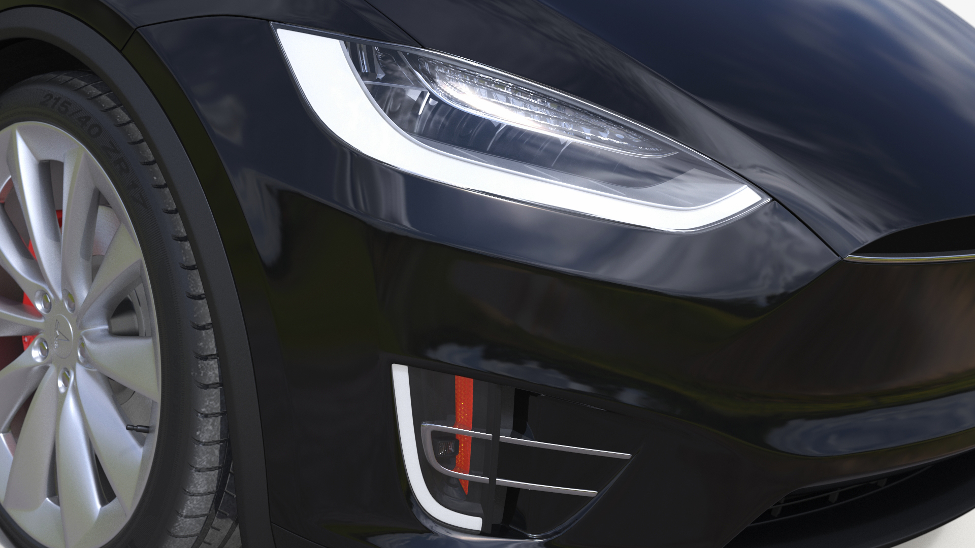 Tesla Model X Electric SUV Simple Interior 3D