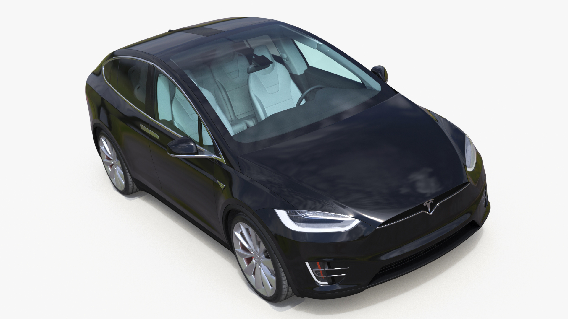 Tesla Model X Electric SUV Simple Interior 3D