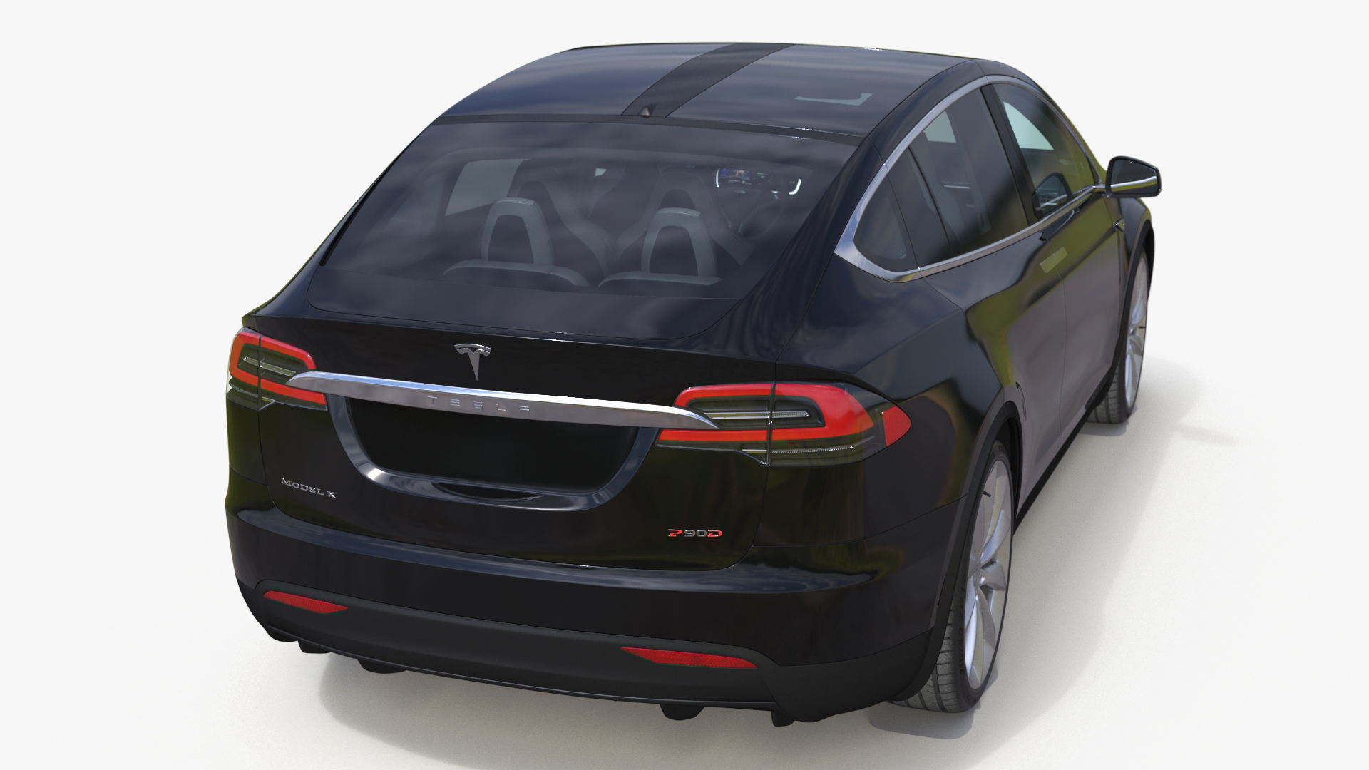 Tesla Model X Electric SUV Simple Interior 3D