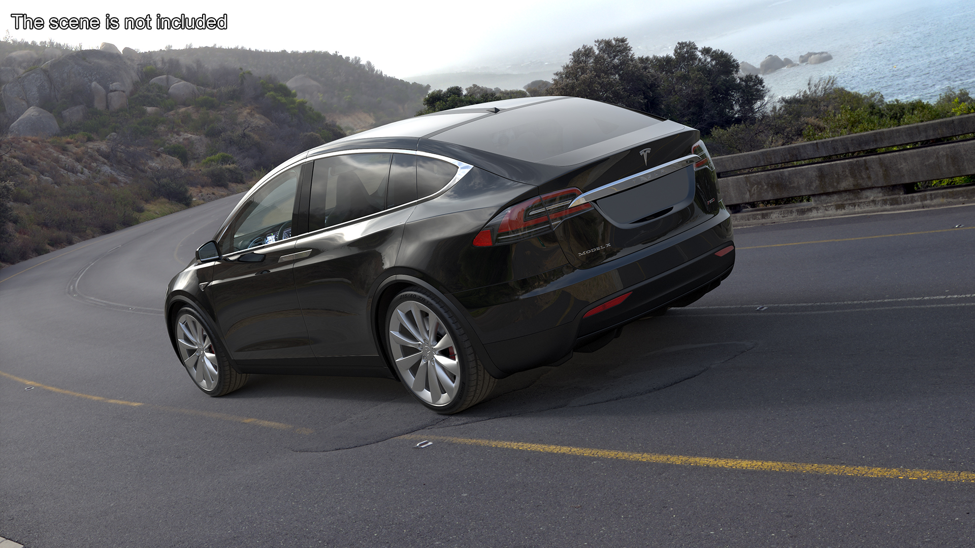 Tesla Model X Electric SUV Simple Interior 3D