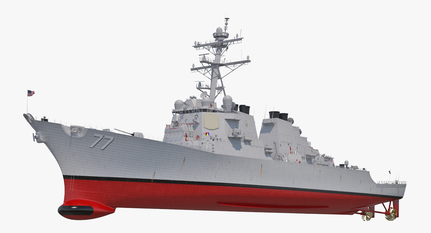 3D Arleigh Burke Destroyer OKane DDG 77 Rigged model