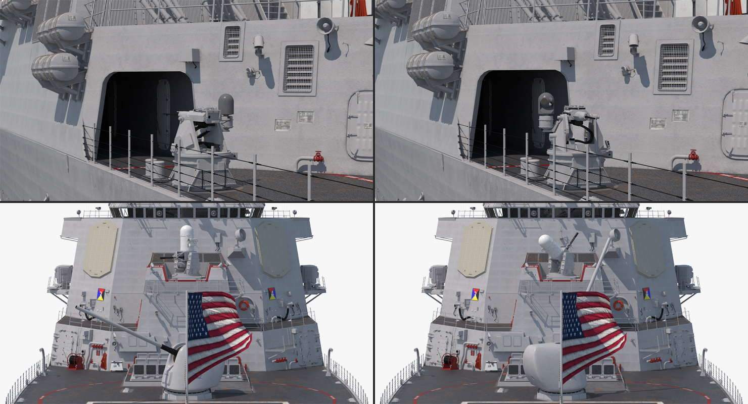 3D Arleigh Burke Destroyer OKane DDG 77 Rigged model