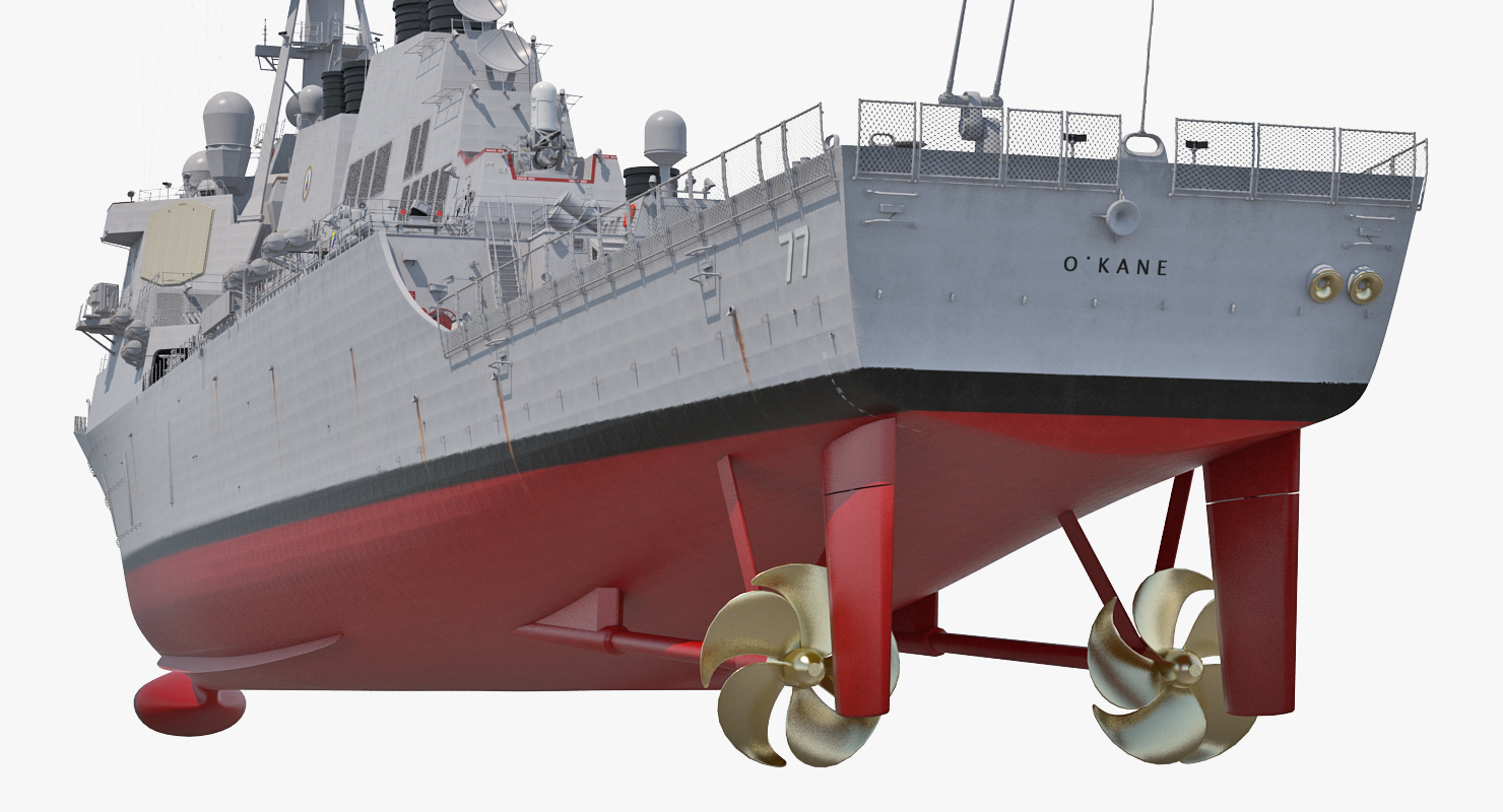 3D Arleigh Burke Destroyer OKane DDG 77 Rigged model