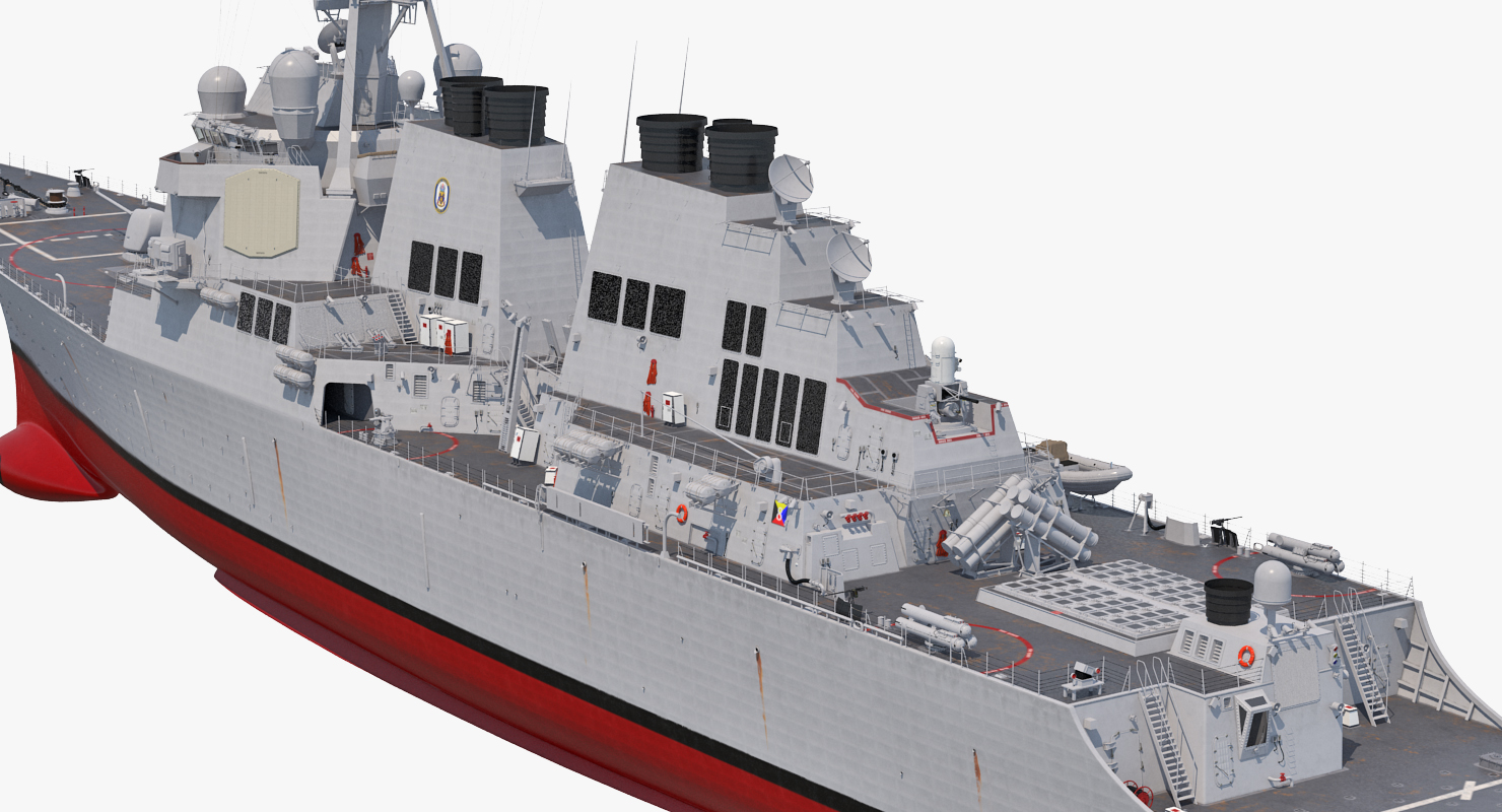 3D Arleigh Burke Destroyer OKane DDG 77 Rigged model